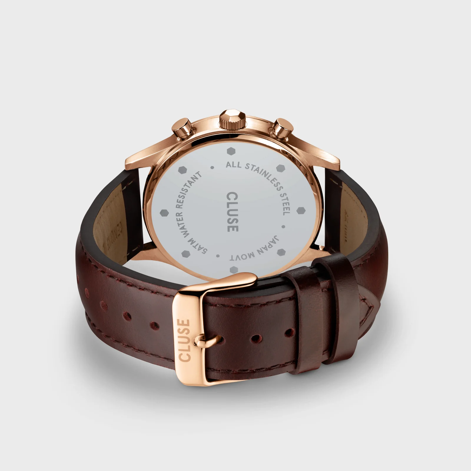 Anthéor Multifunction Watch Leather Blue, Rose Gold Colour - Image 4