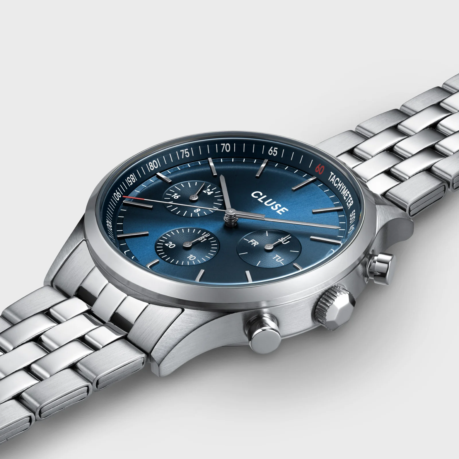 Anthéor Multifunction Watch Steel Blue, Silver Colour - Image 3