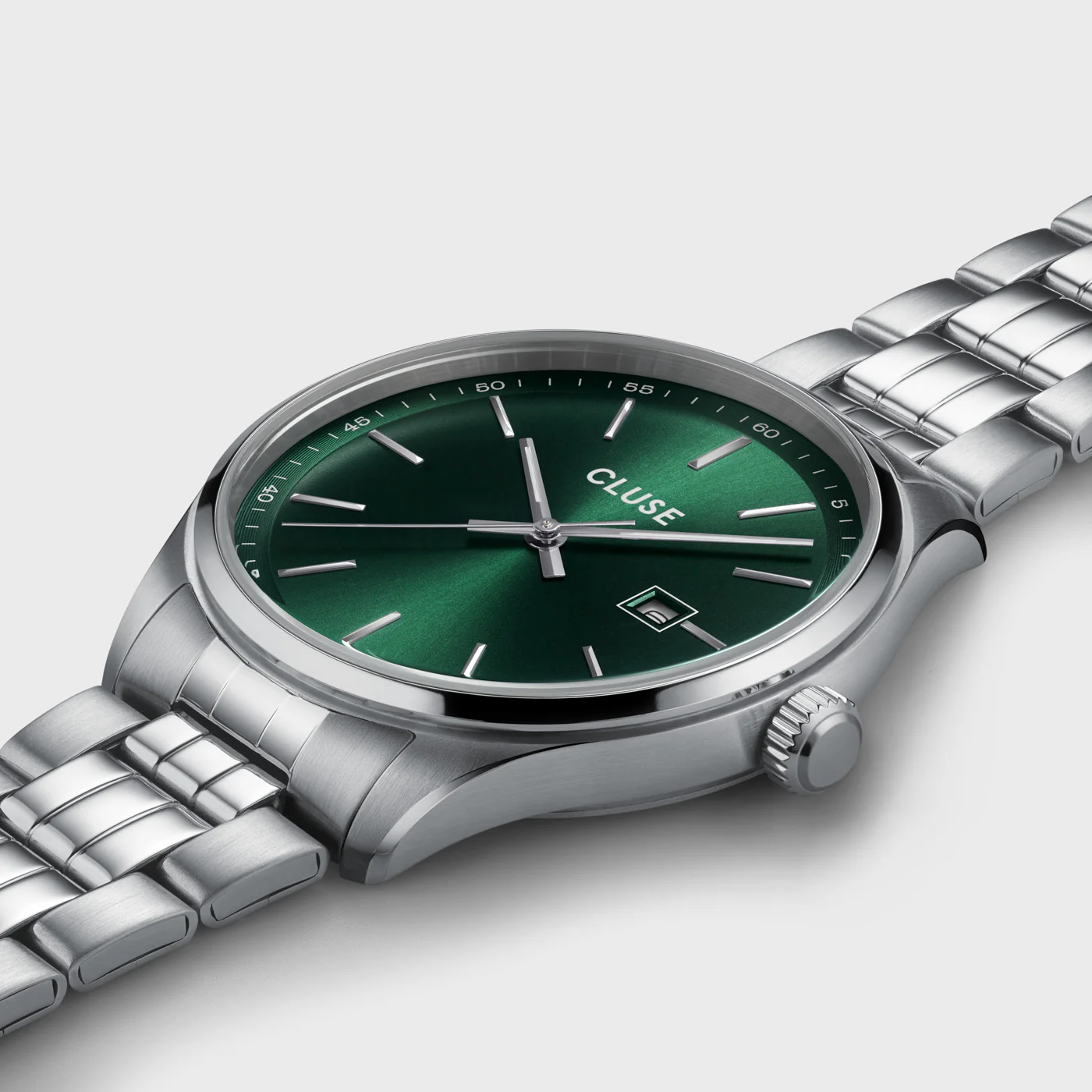 Anthéor Watch Steel Green, Silver Colour - Image 3