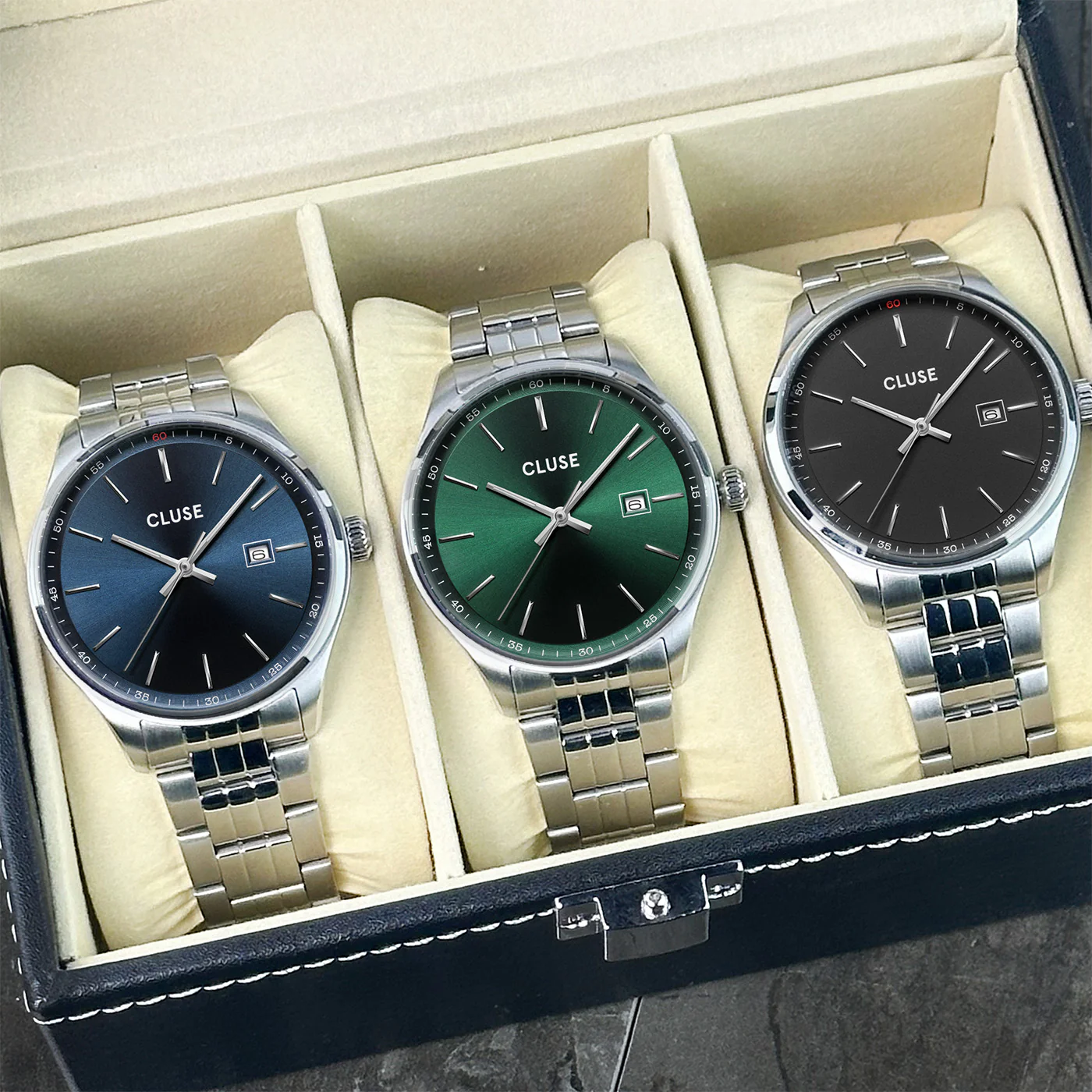 Anthéor Watch Steel Green, Silver Colour - Image 6
