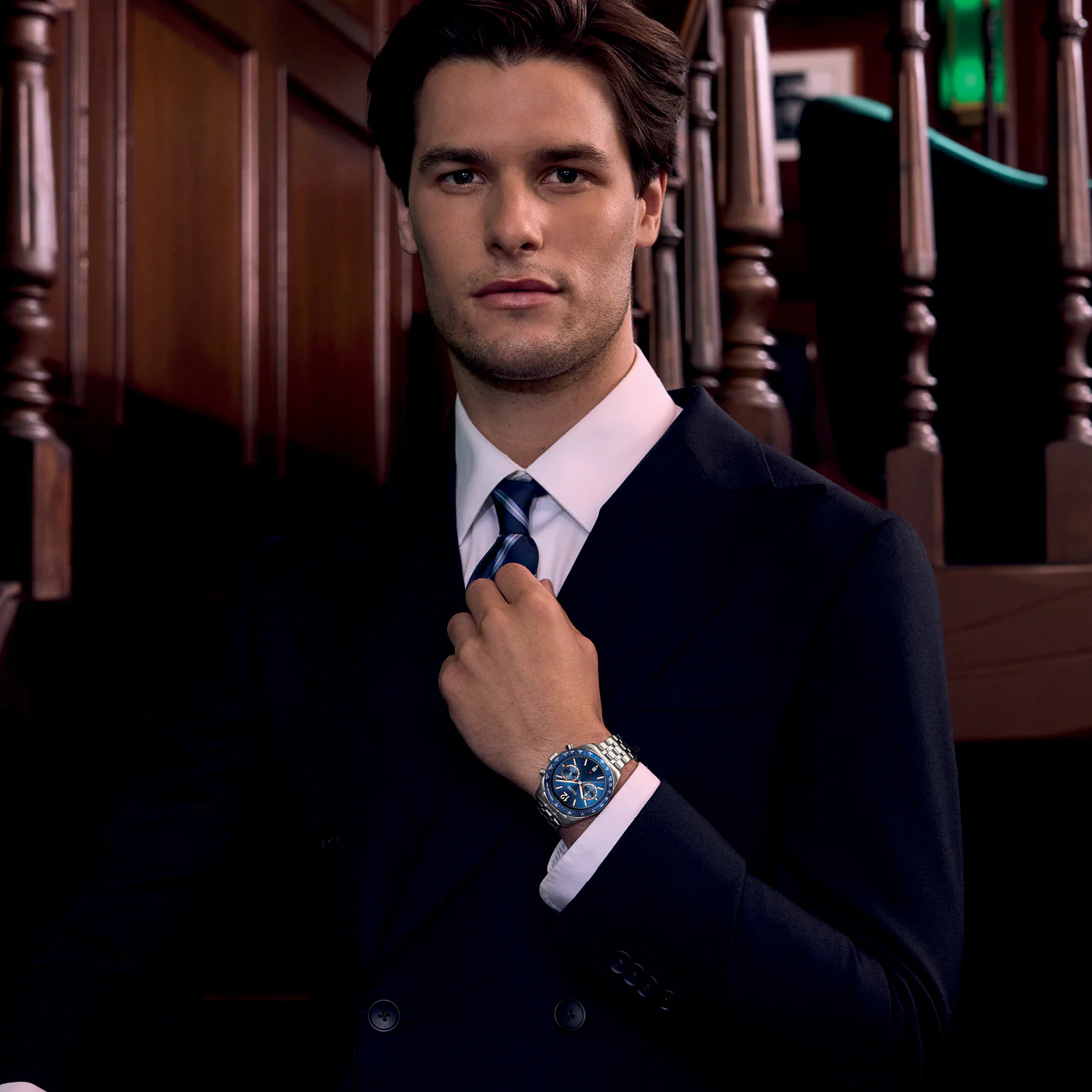 Aravis Dual Timer Watch Steel, Blue, Silver Colour - Image 8