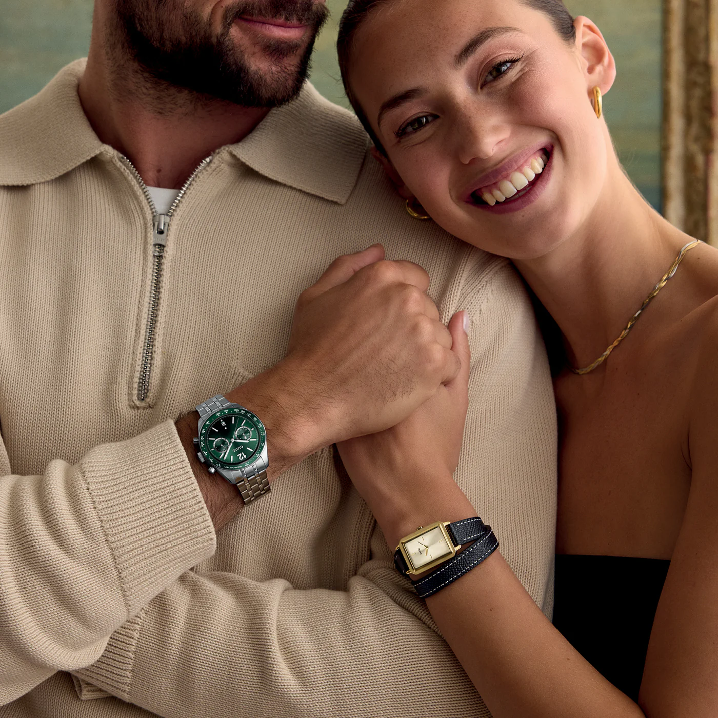 Aravis Dual Timer Watch Steel, Green, Silver Colour - Image 9