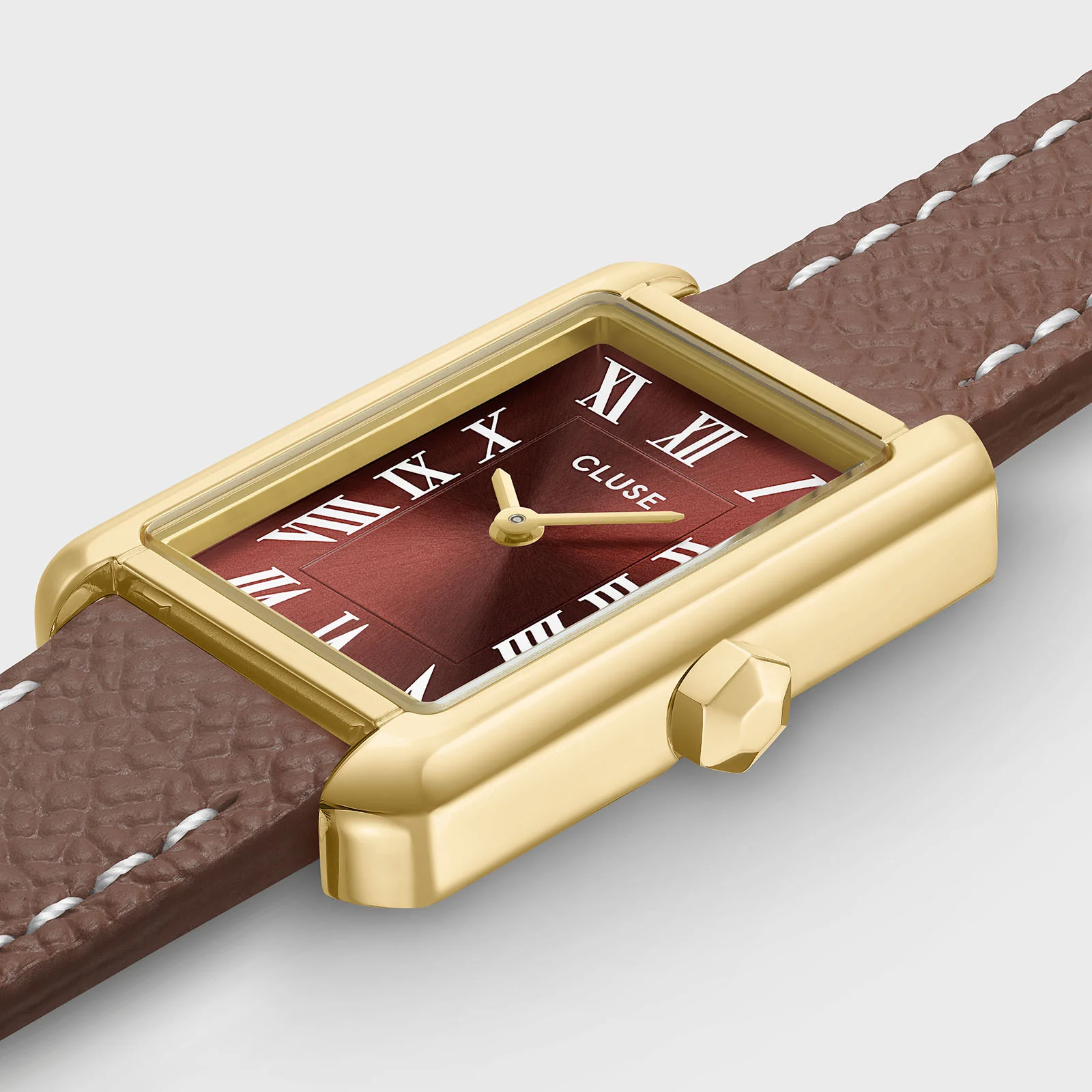 Belisenna Watch Double Leather, Mocha, Gold Colour - Image 3