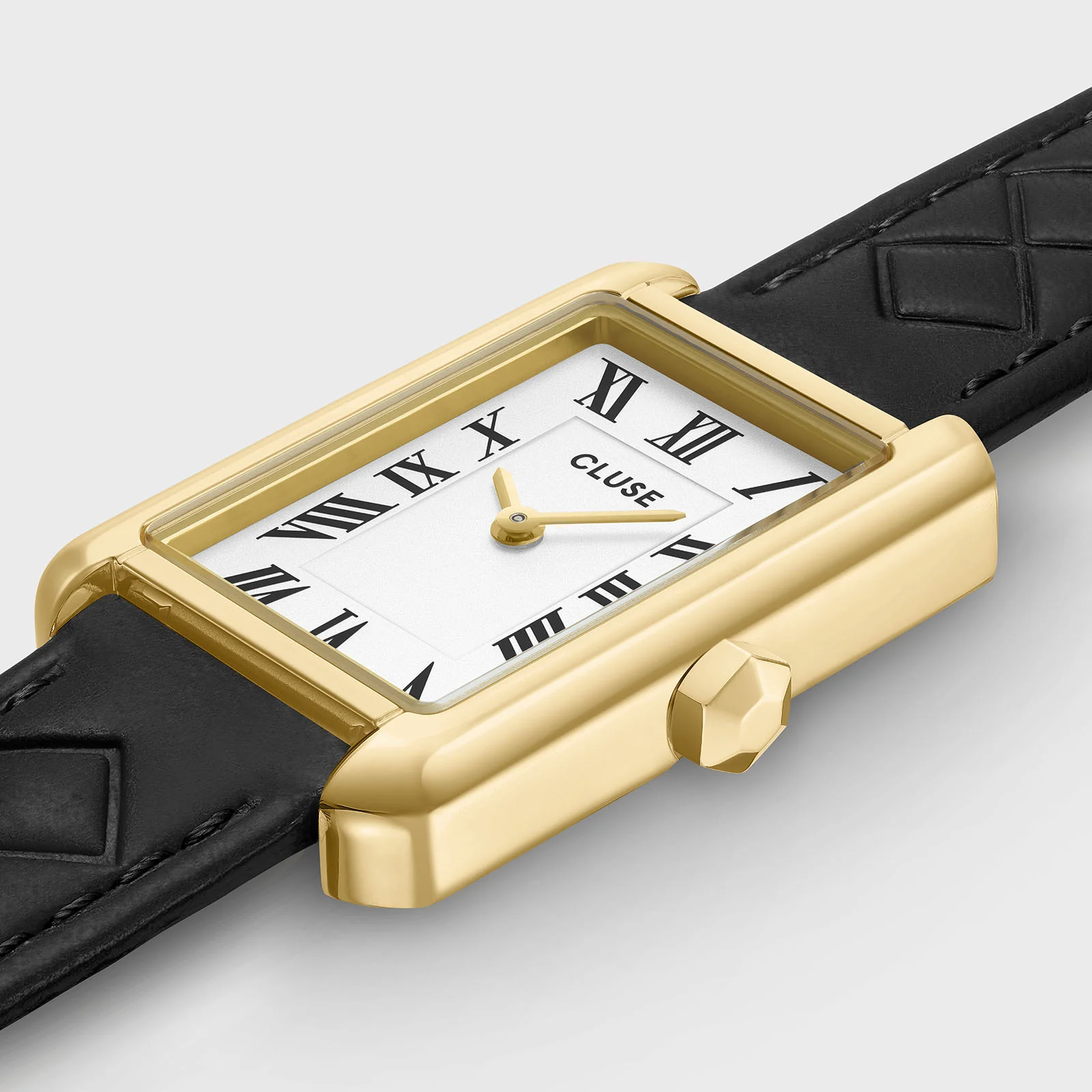 Belisenna Watch Leather, Black Quilted, Gold Colour - Image 4