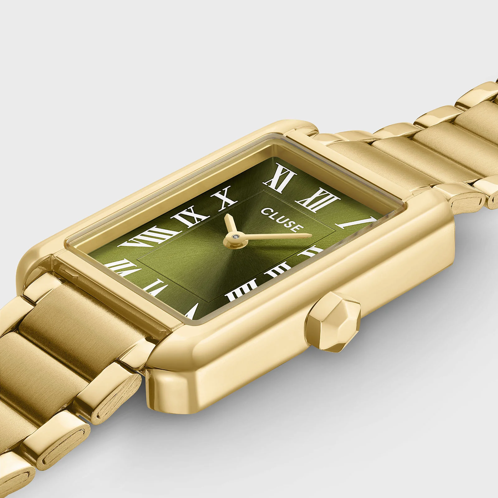 Belisenna Watch Steel, Olive, Gold Colour - Image 3