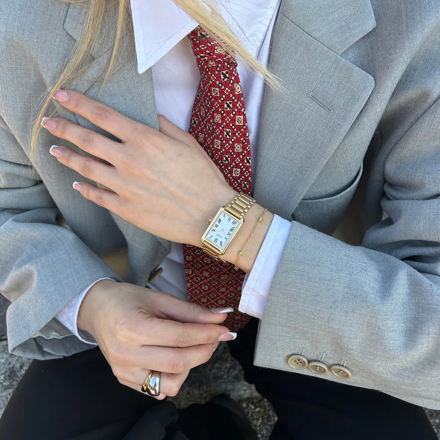 Belisenna Watch Steel, White, Gold Colour - Image 13