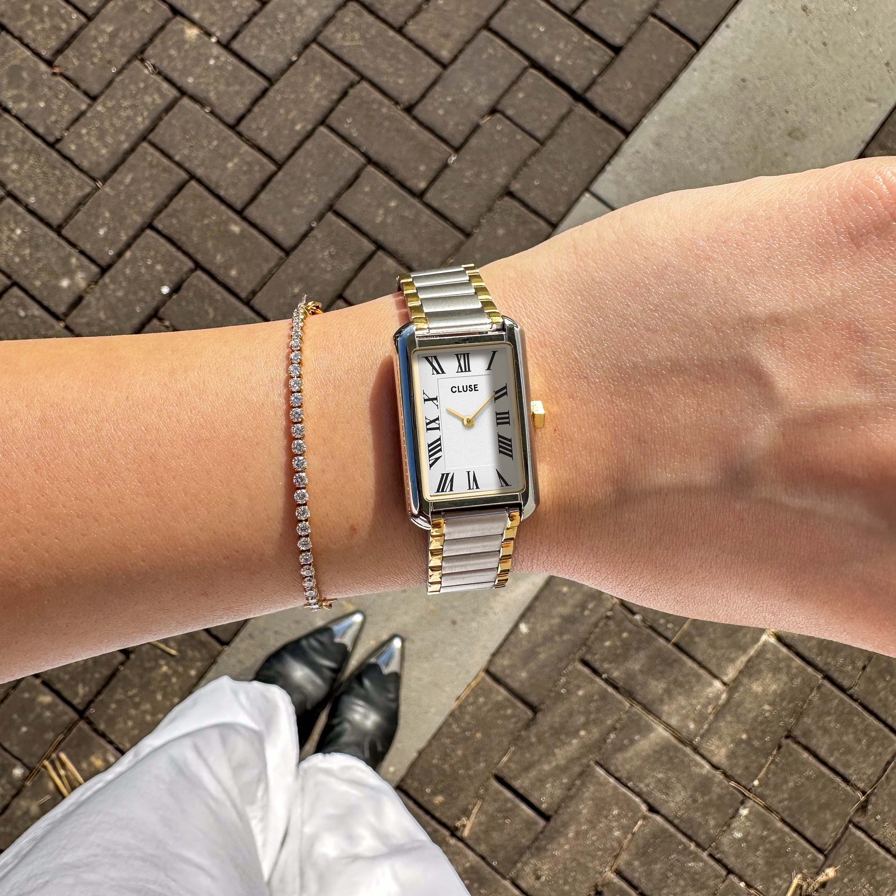 Belisenna Watch Steel, White, Two-tone - Image 8