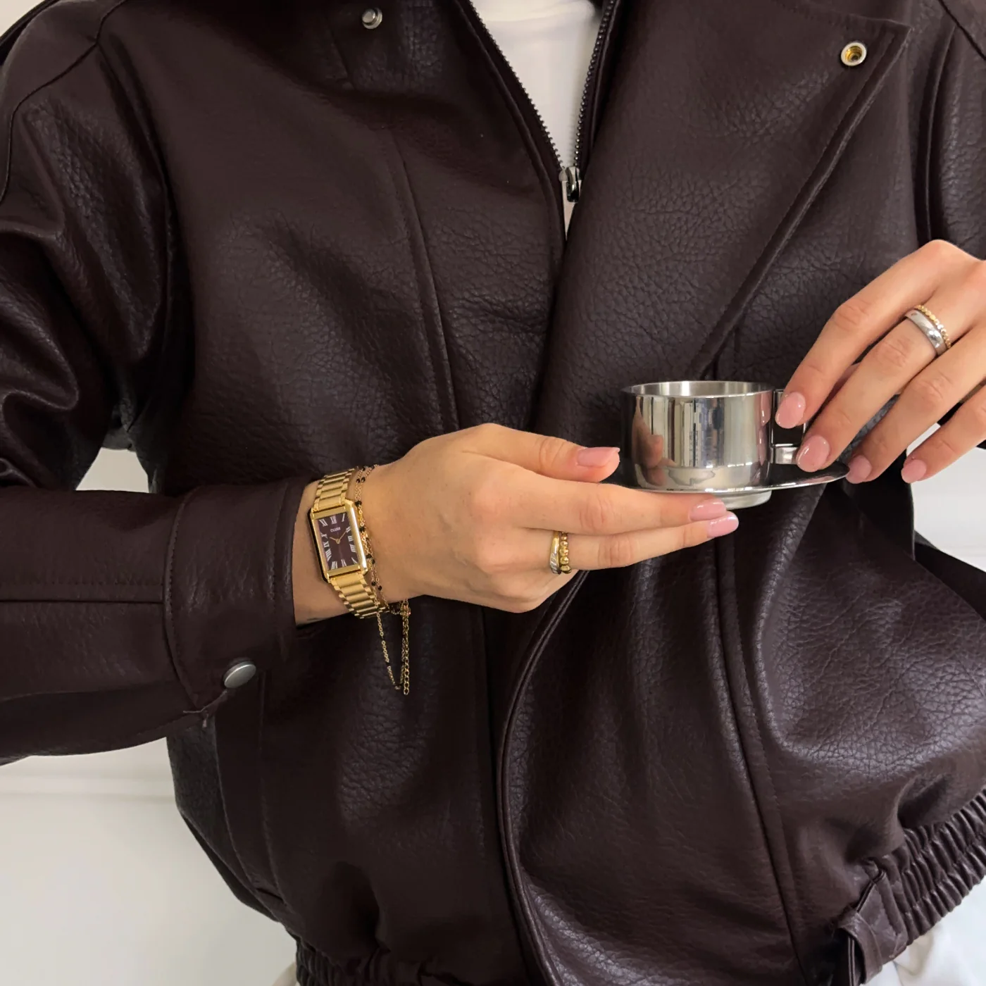 Belisenna Watch Steel, Wine, Gold Colour - Image 9