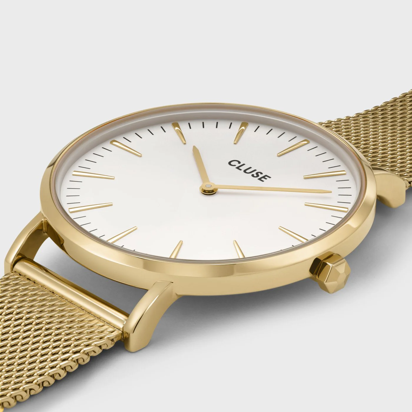 Boho Chic Watch Mesh, White, Gold Colour - Image 3