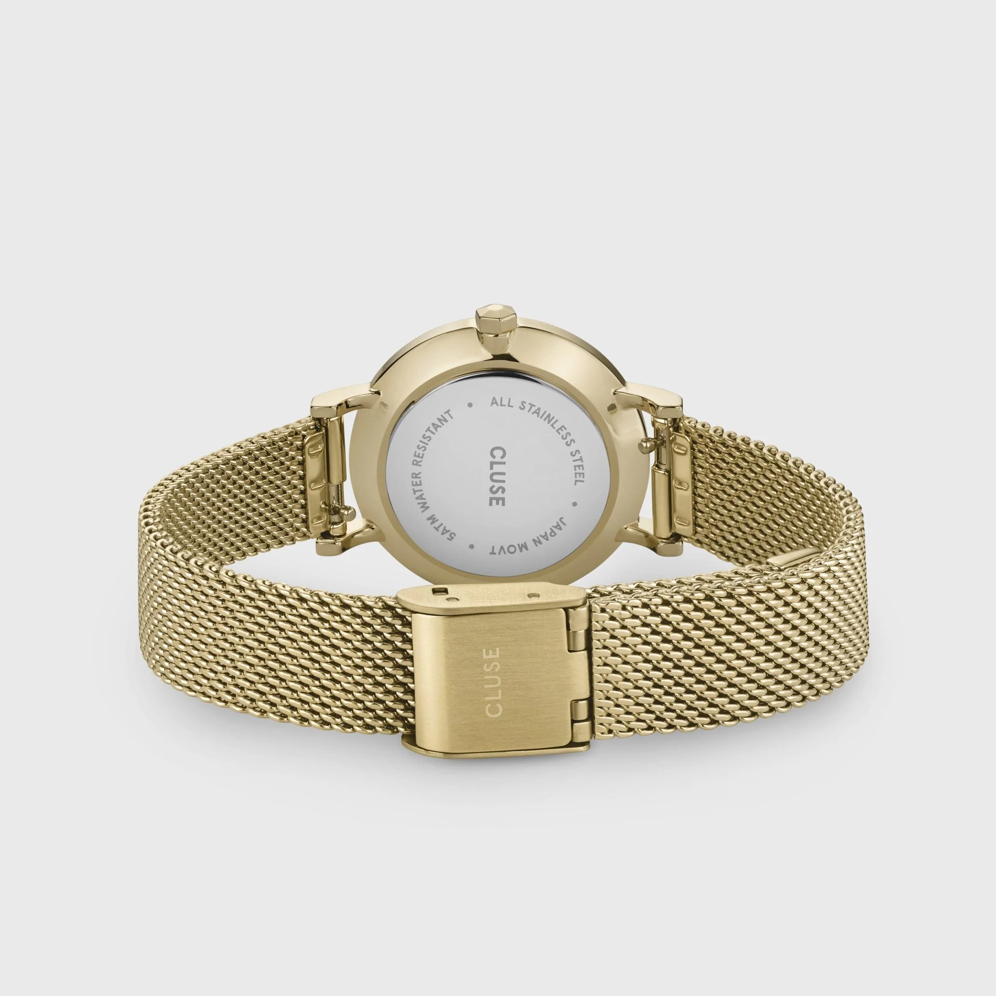 Boho Chic Petite Watch Mesh Crystals, Grey, Gold Colour - Image 4