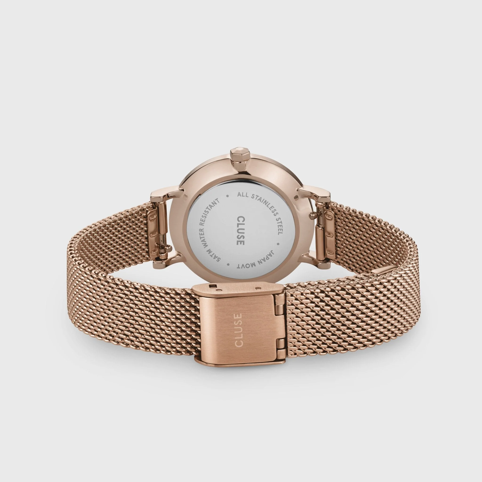 Boho Chic Petite Watch Mesh, White, Rose Gold Colour - Image 4