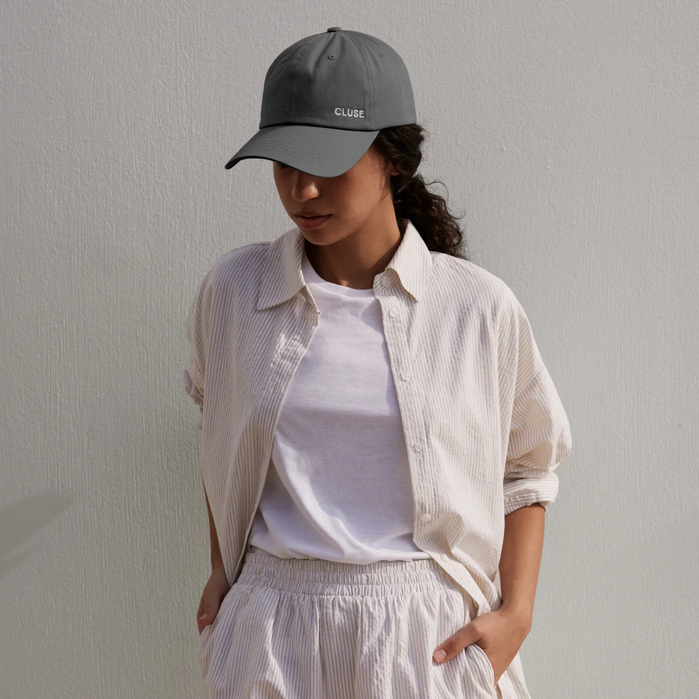 Cap Dark Grey, Off White Logo - Image 2