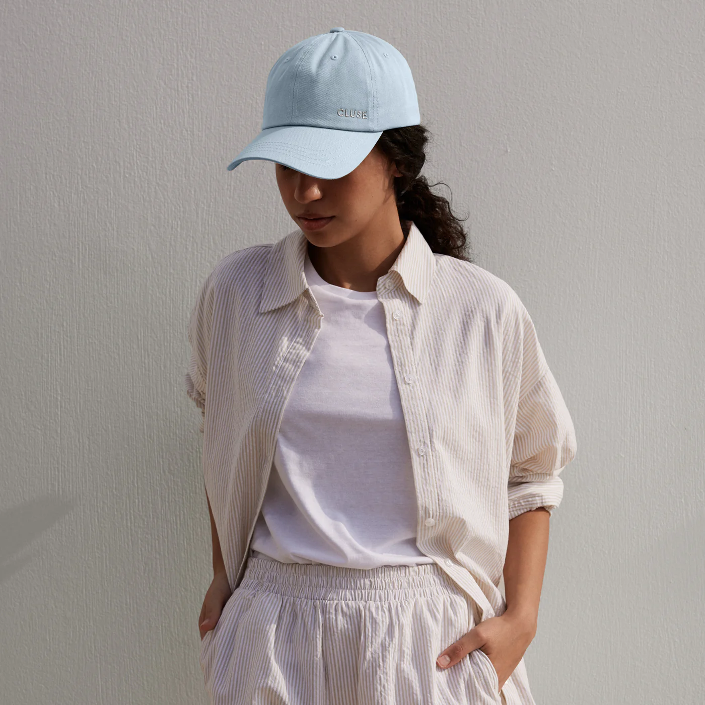 Cap Light Blue, Grey Logo - Image 2