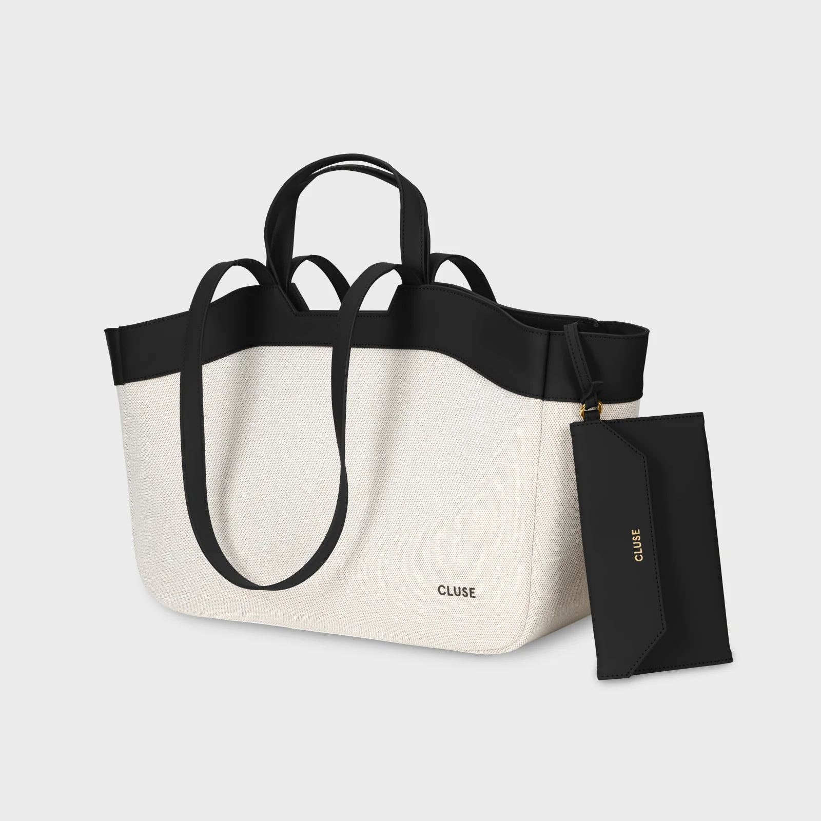 Tote Bag, Beige, Black Colour - Image 4