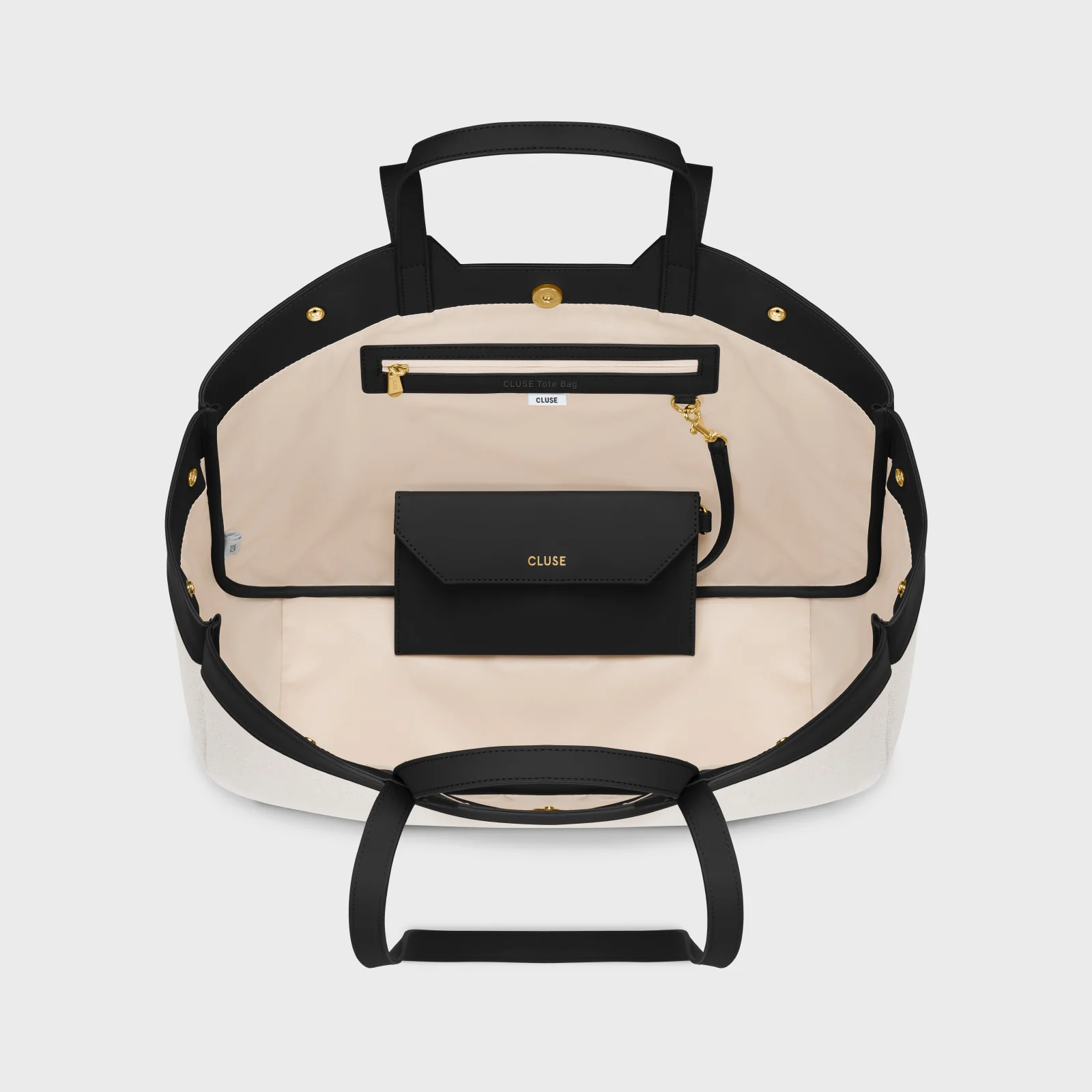 Tote Bag, Beige, Black Colour - Image 5