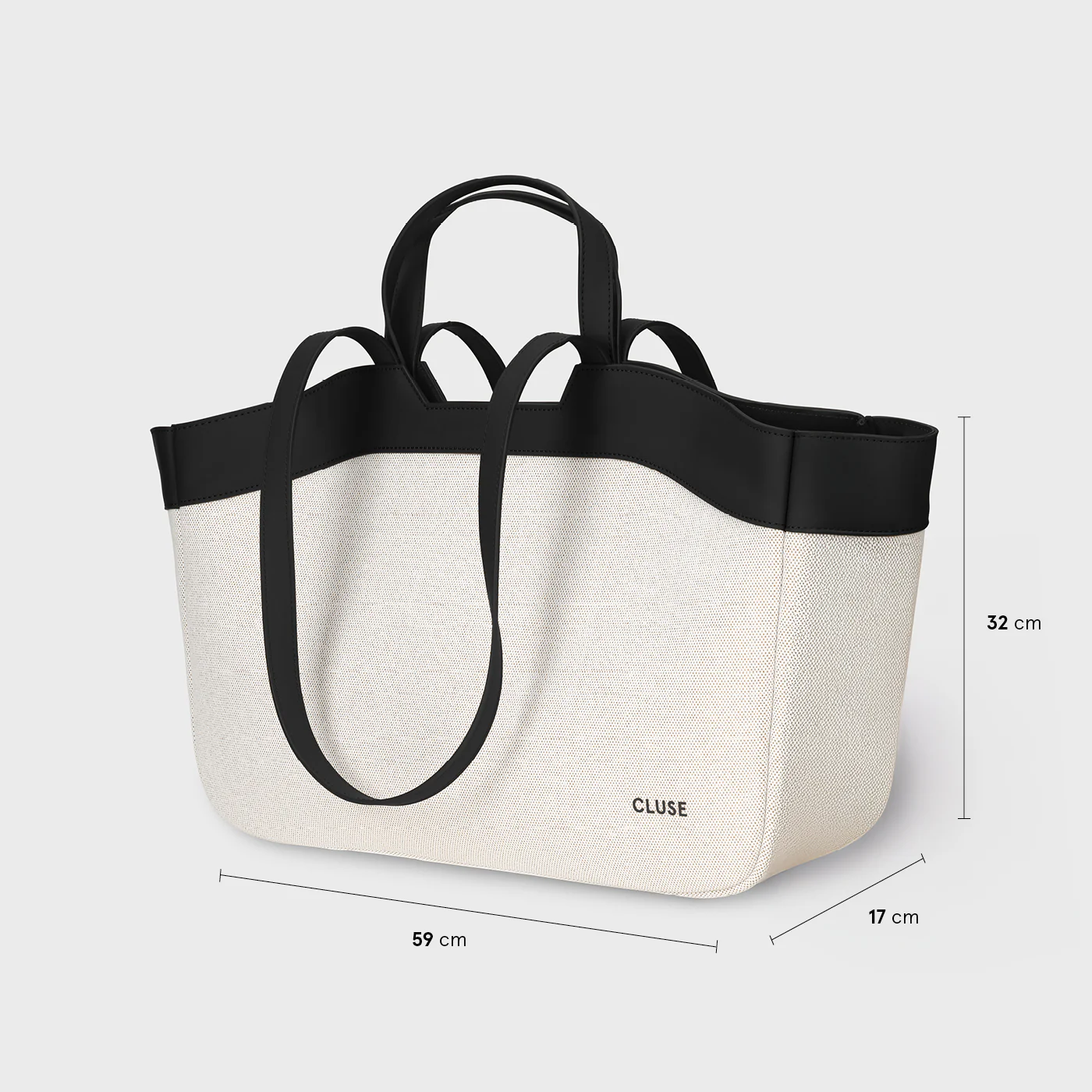 Tote Bag, Beige, Black Colour - Image 6
