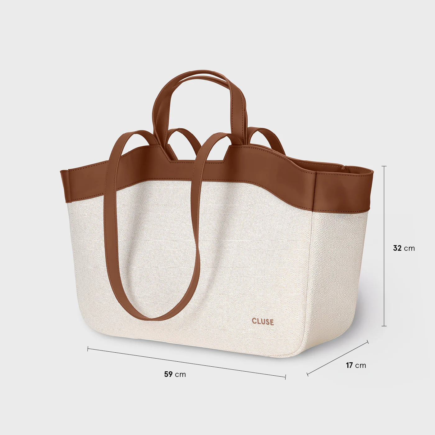 Tote Bag, Beige, Brown Colour - Image 6