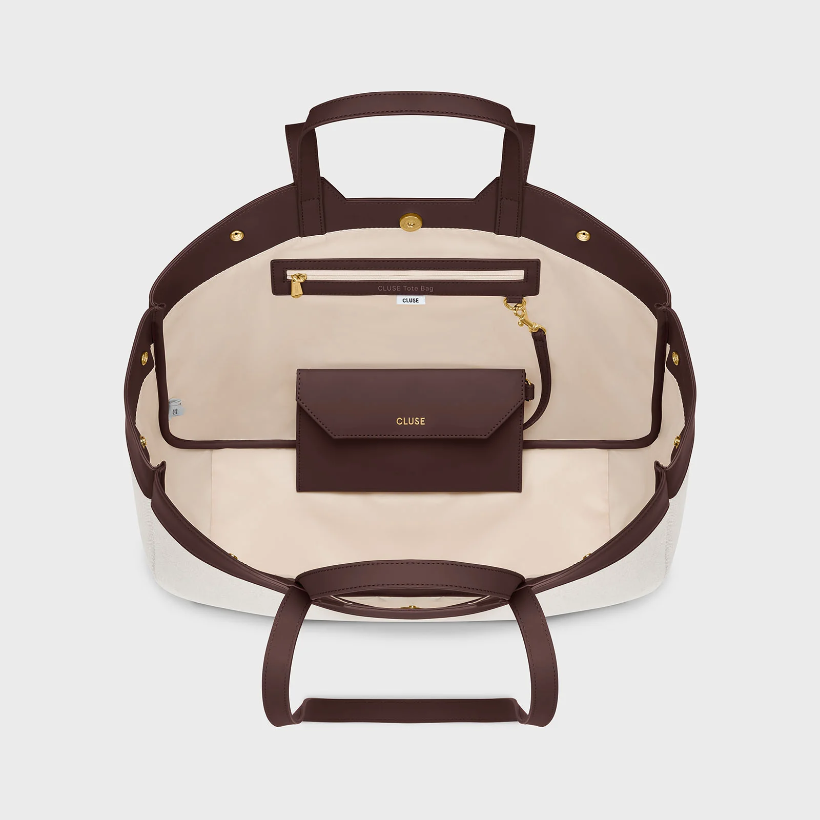 Tote Bag, Beige, Dark Brown Colour - Image 5