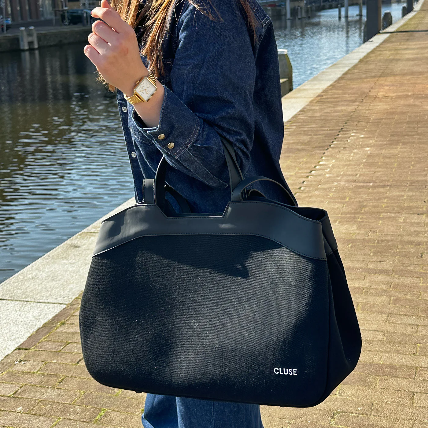 Tote Bag, Full Black Colour - Image 8