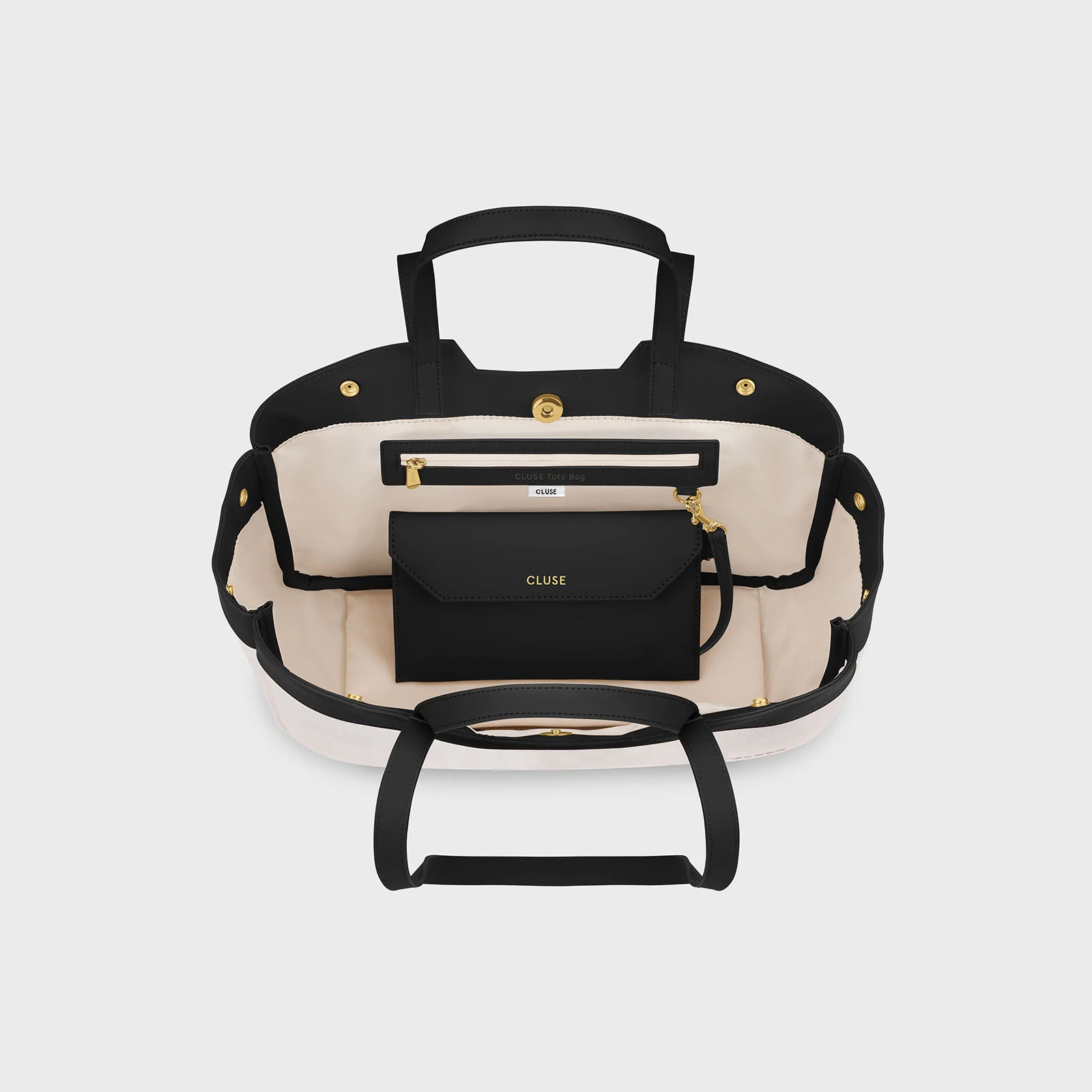 Tote Bag Petite, Beige, Black Colour - Image 5