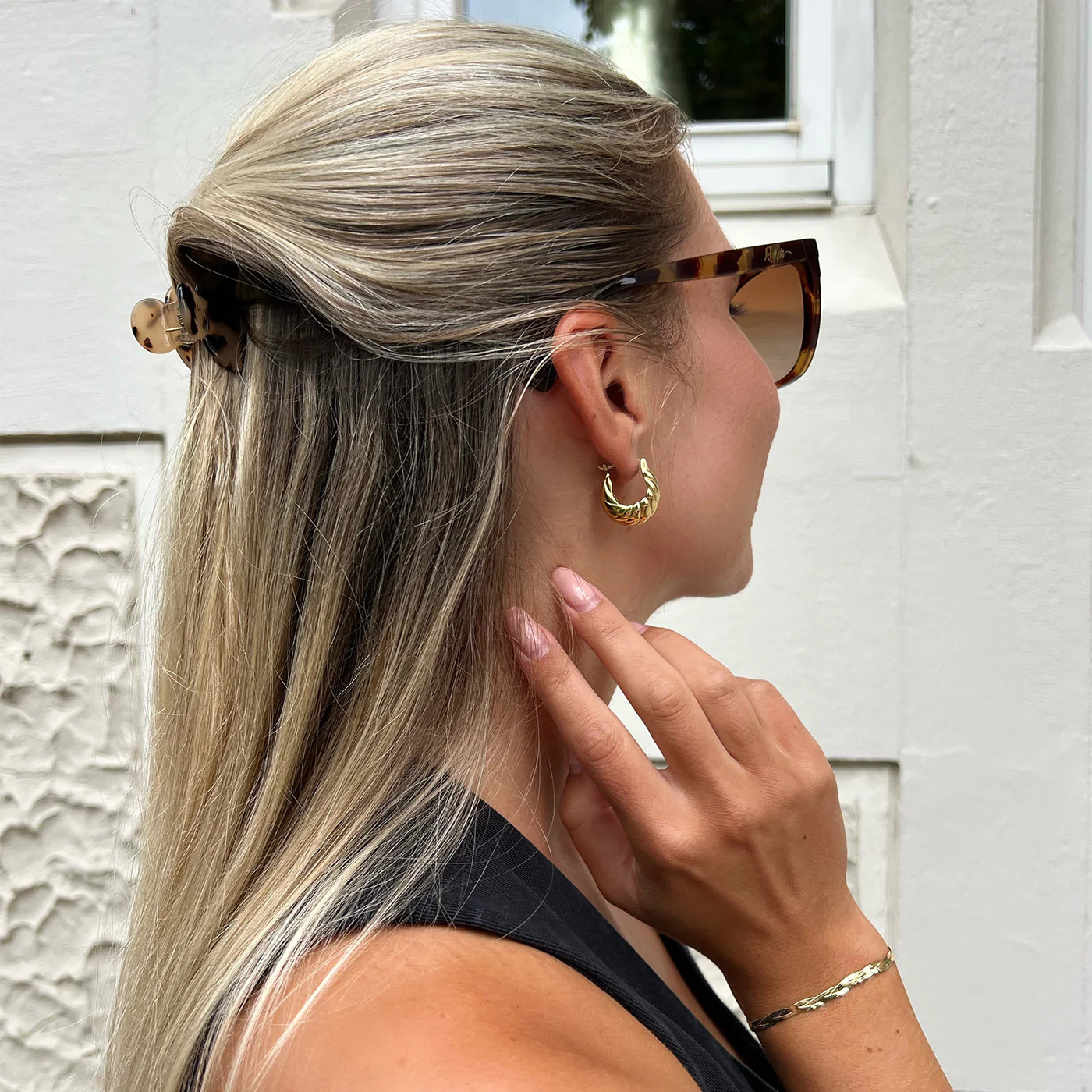 Élevé Braided Snake Bracelet, Gold Colour - Image 4