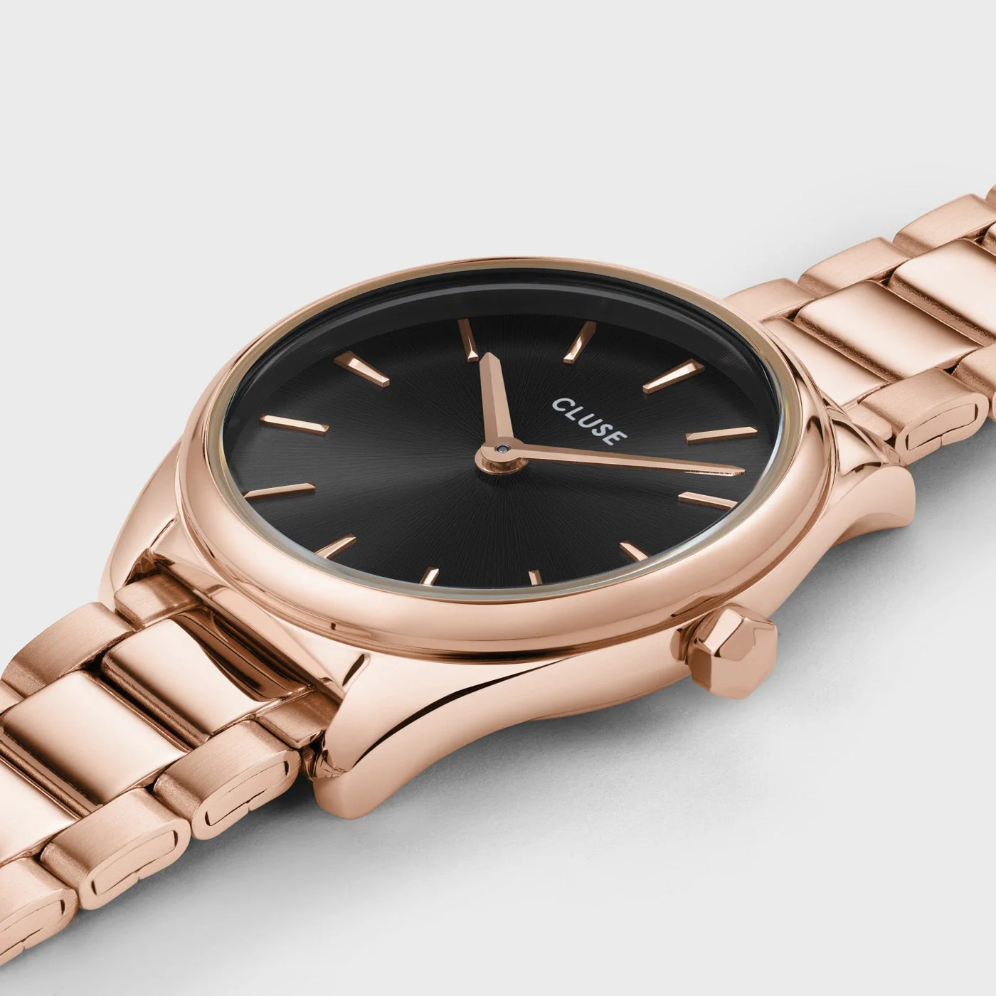 Féroce Mini Watch Steel, Black, Rose Gold Colour - Image 3