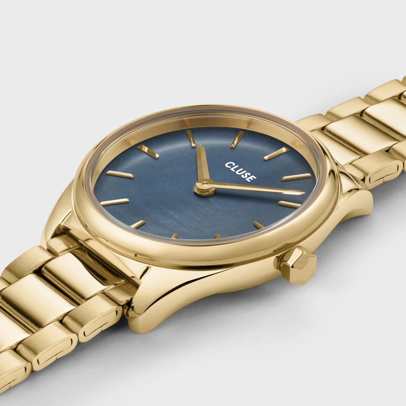 Féroce Mini Watch Steel, Blue Pearl, Gold Colour - Image 3