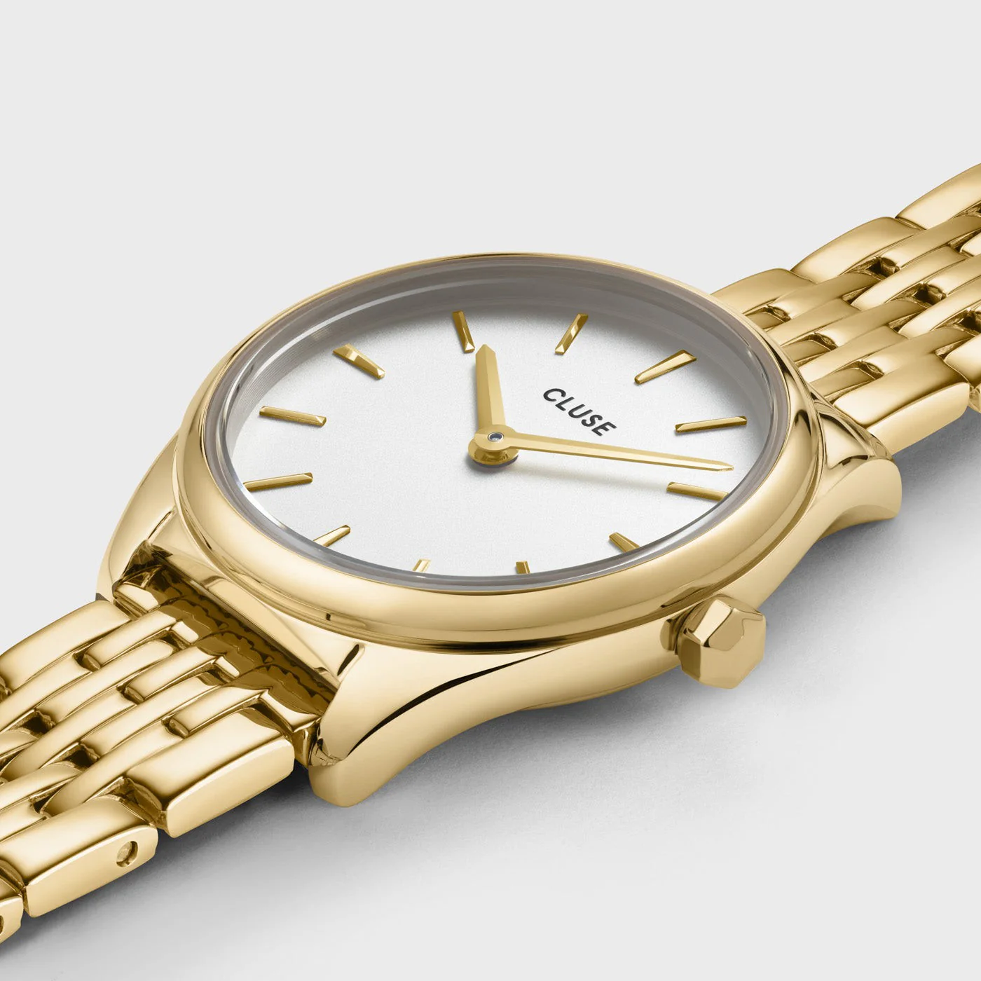 Féroce Mini Watch Steel White, Gold Colour - Image 3