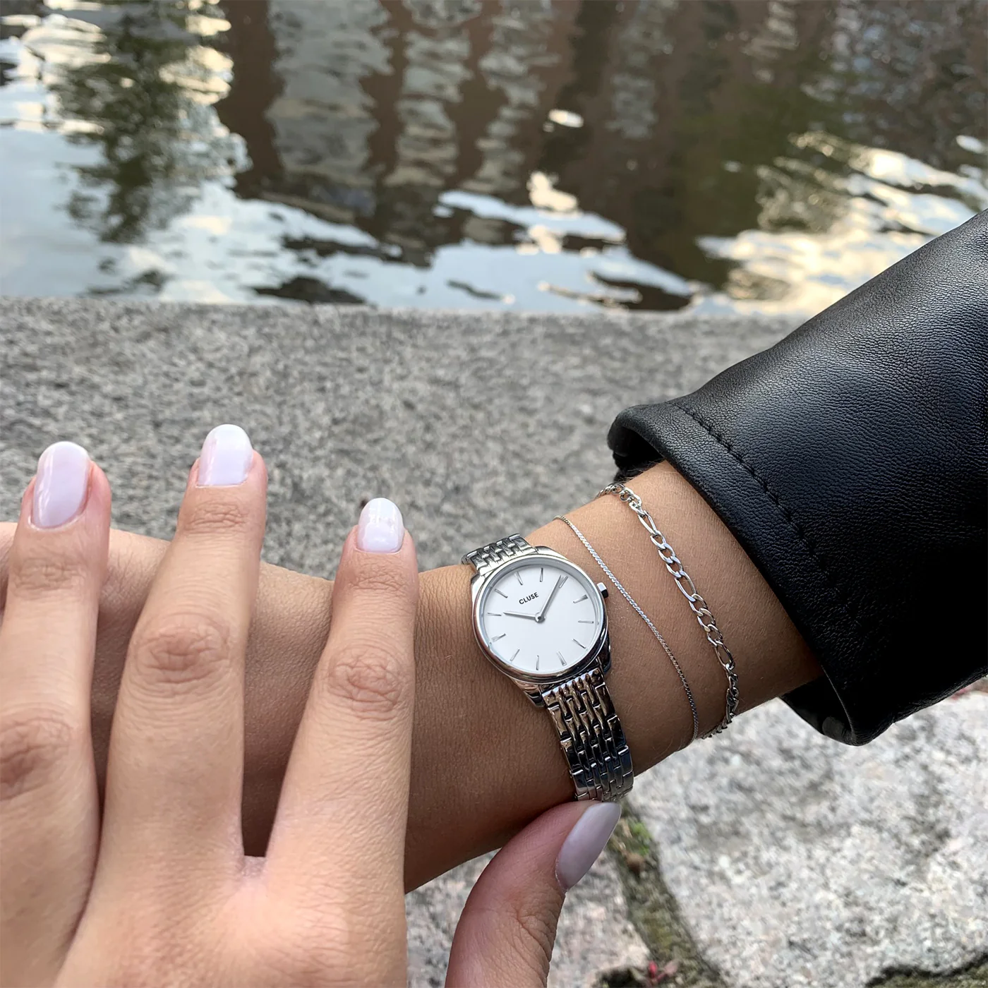 Féroce Mini Watch Steel White, Silver Colour - Image 5