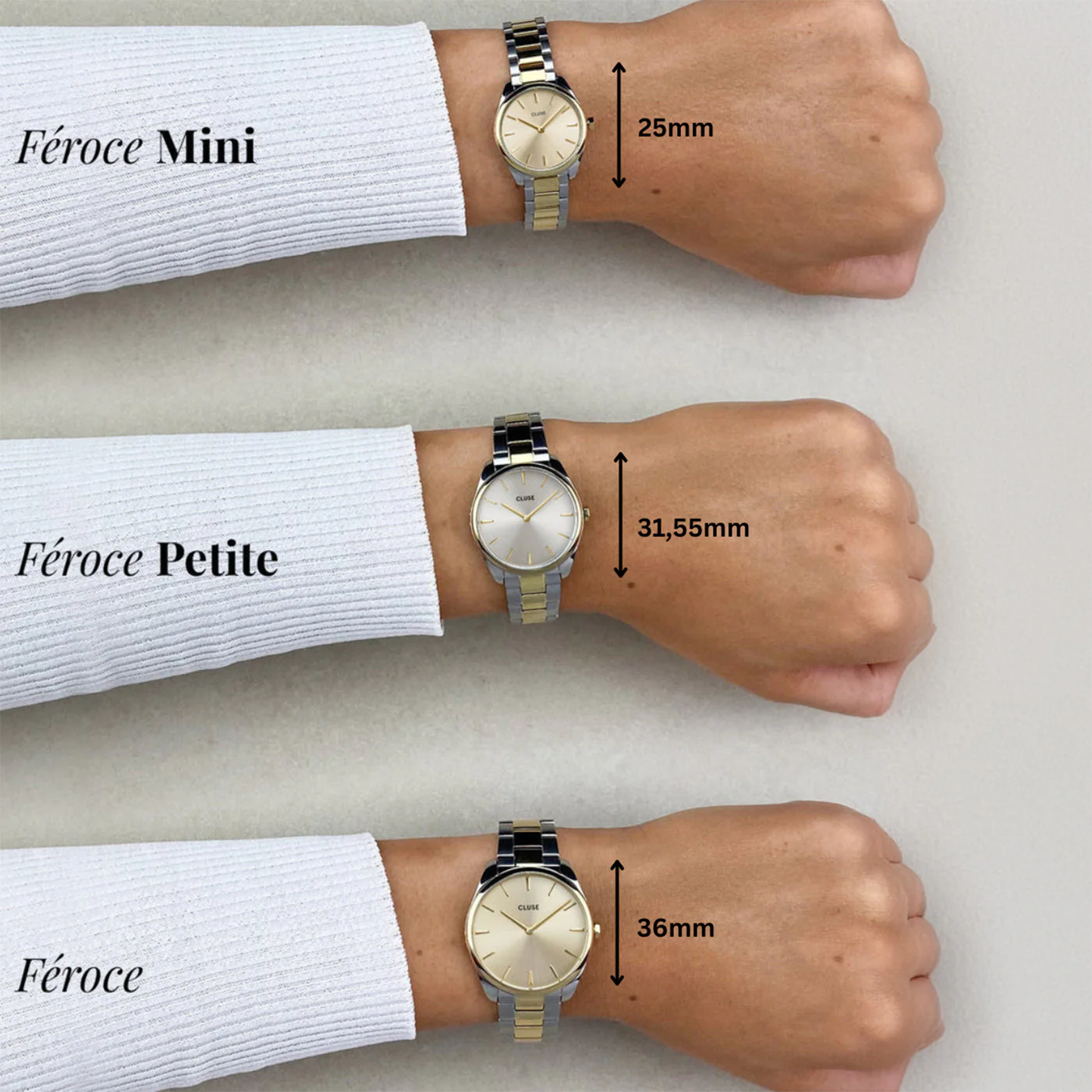 Féroce Mini Watch Steel, Black, Rose Gold Colour - Image 6