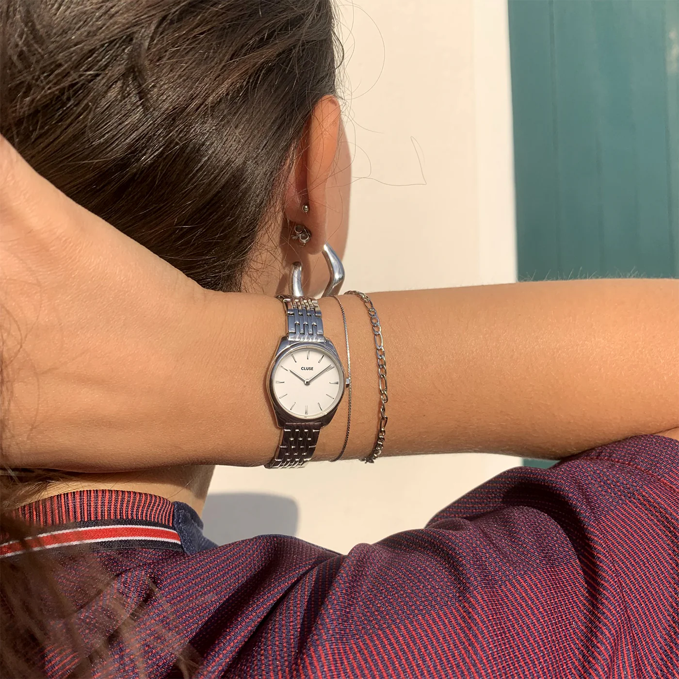 Féroce Mini Watch Steel White, Silver Colour - Image 8