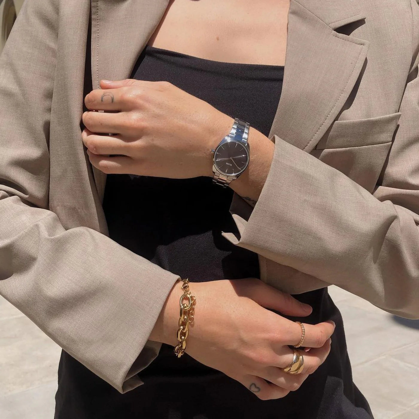 Féroce Petite Watch Steel, Dark Grey, Silver Colour - Image 6