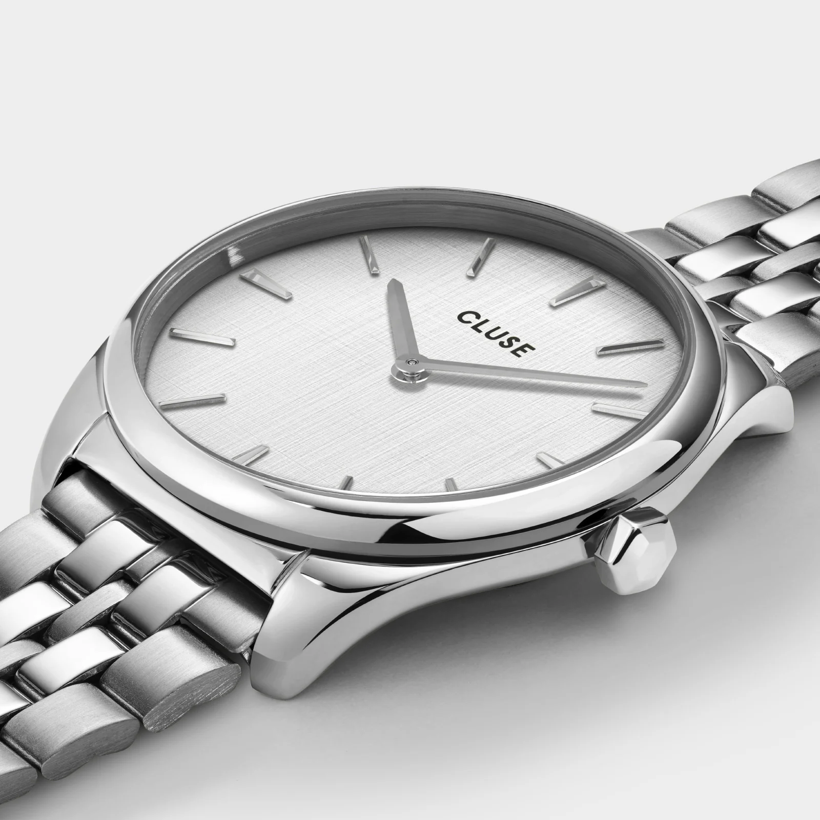 Féroce Petite Watch Steel, Silver Linen, Silver Colour - Image 3