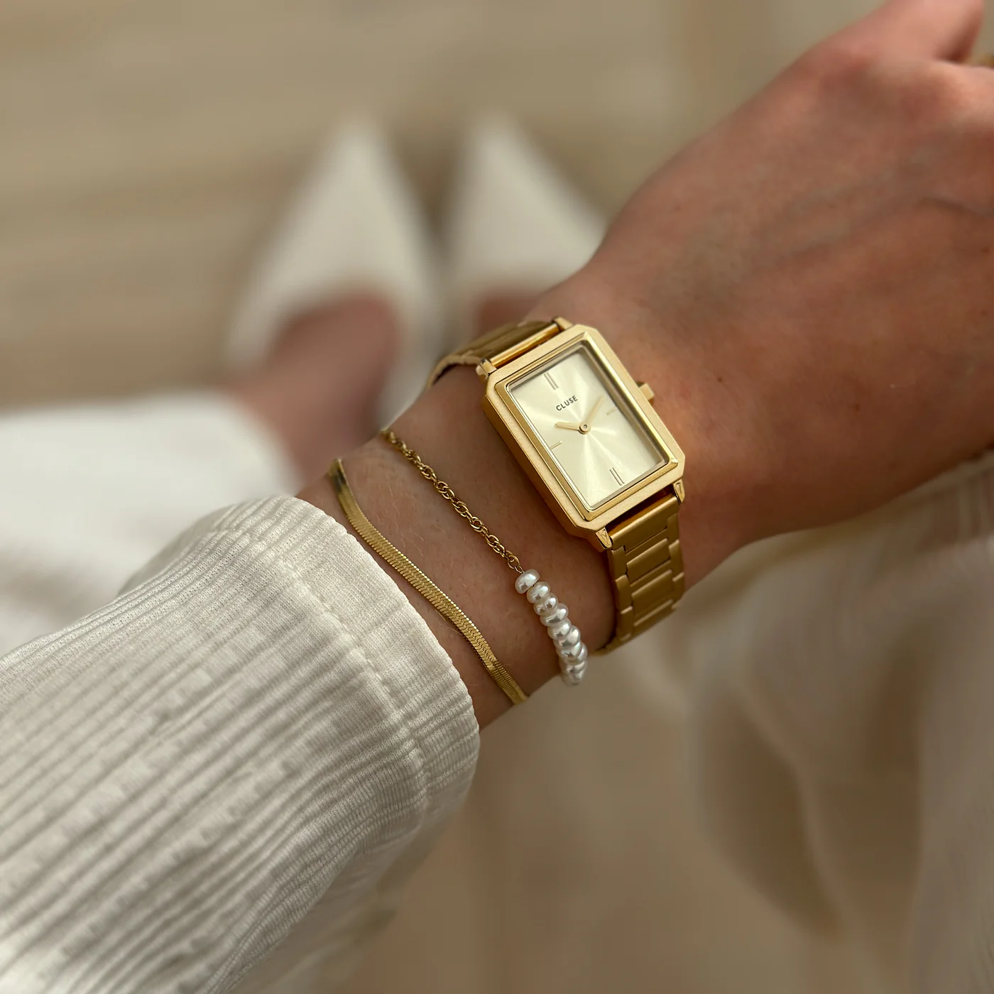 Fluette Watch Steel, Full Gold Colour - Image 6