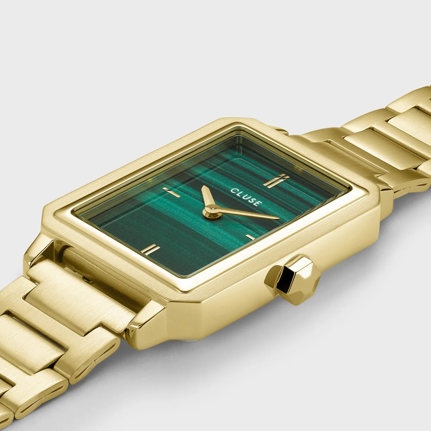Fluette Watch Steel, Green, Gold Colour - Image 3