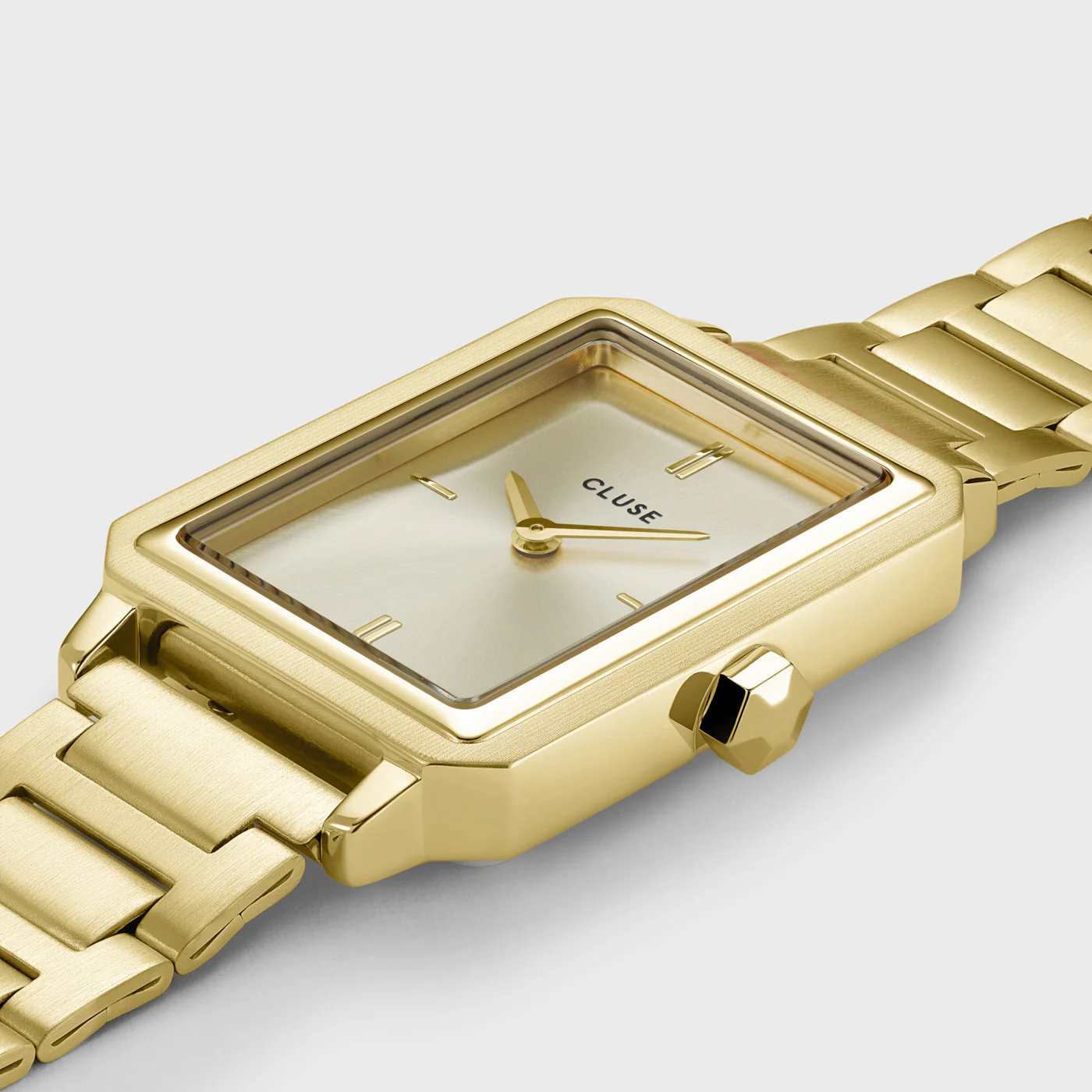 Gift Box Fluette Watch Steel & Double Chain Bracelet, Full Gold Colour - Image 4