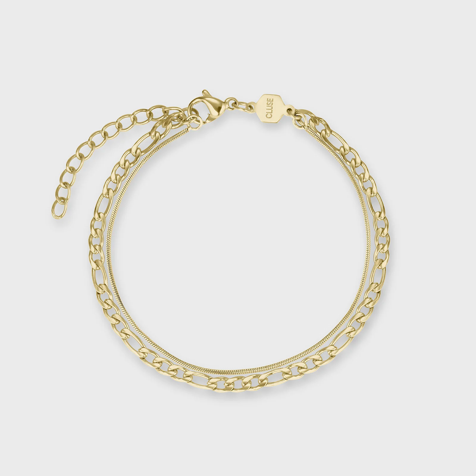 Gift Box Fluette Watch Steel & Double Chain Bracelet, Full Gold Colour - Image 6
