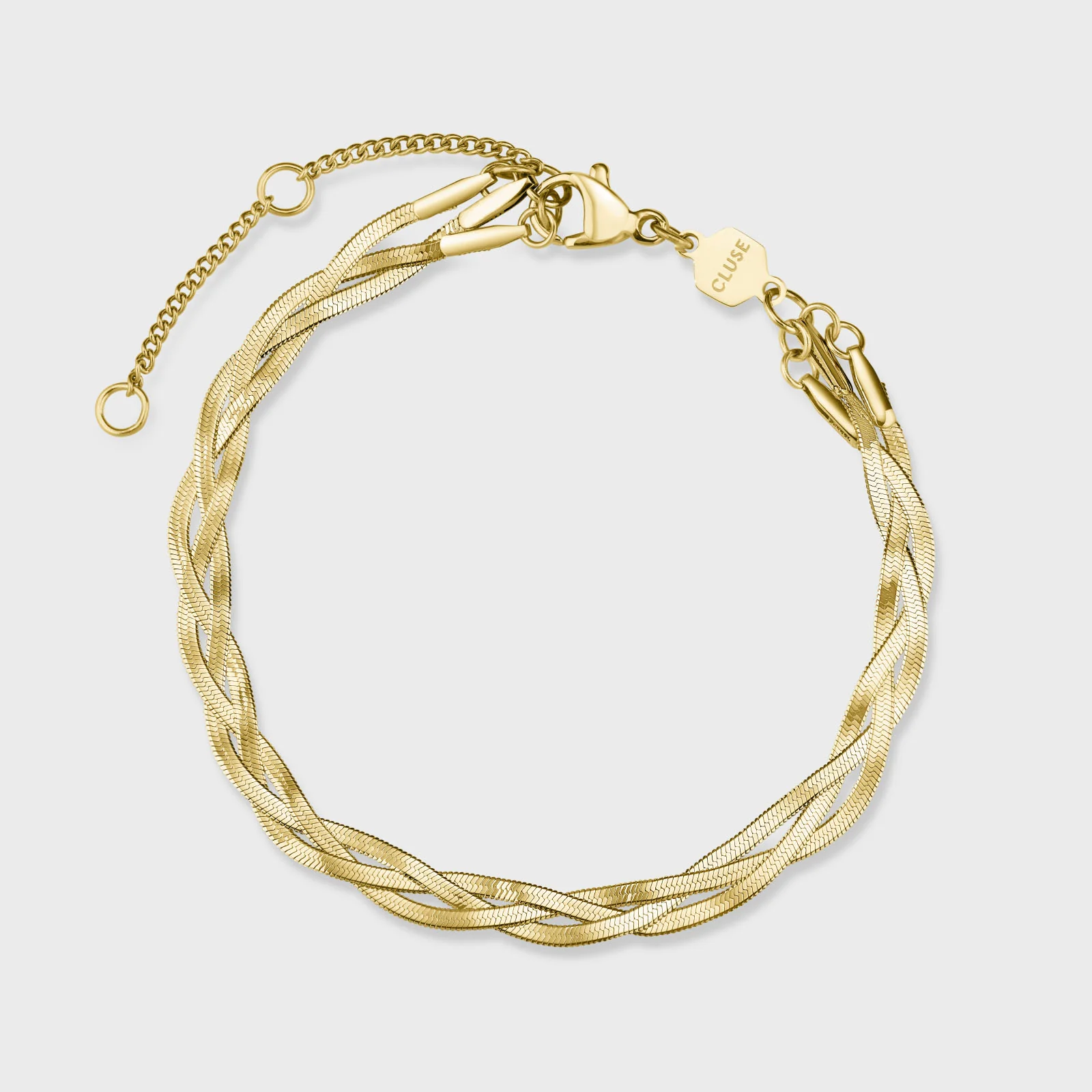 Gift Box Gracieuse Petite Watch Steel, Dark Cherry & Braided Snake Bracelet, Gold Colour - Image 6