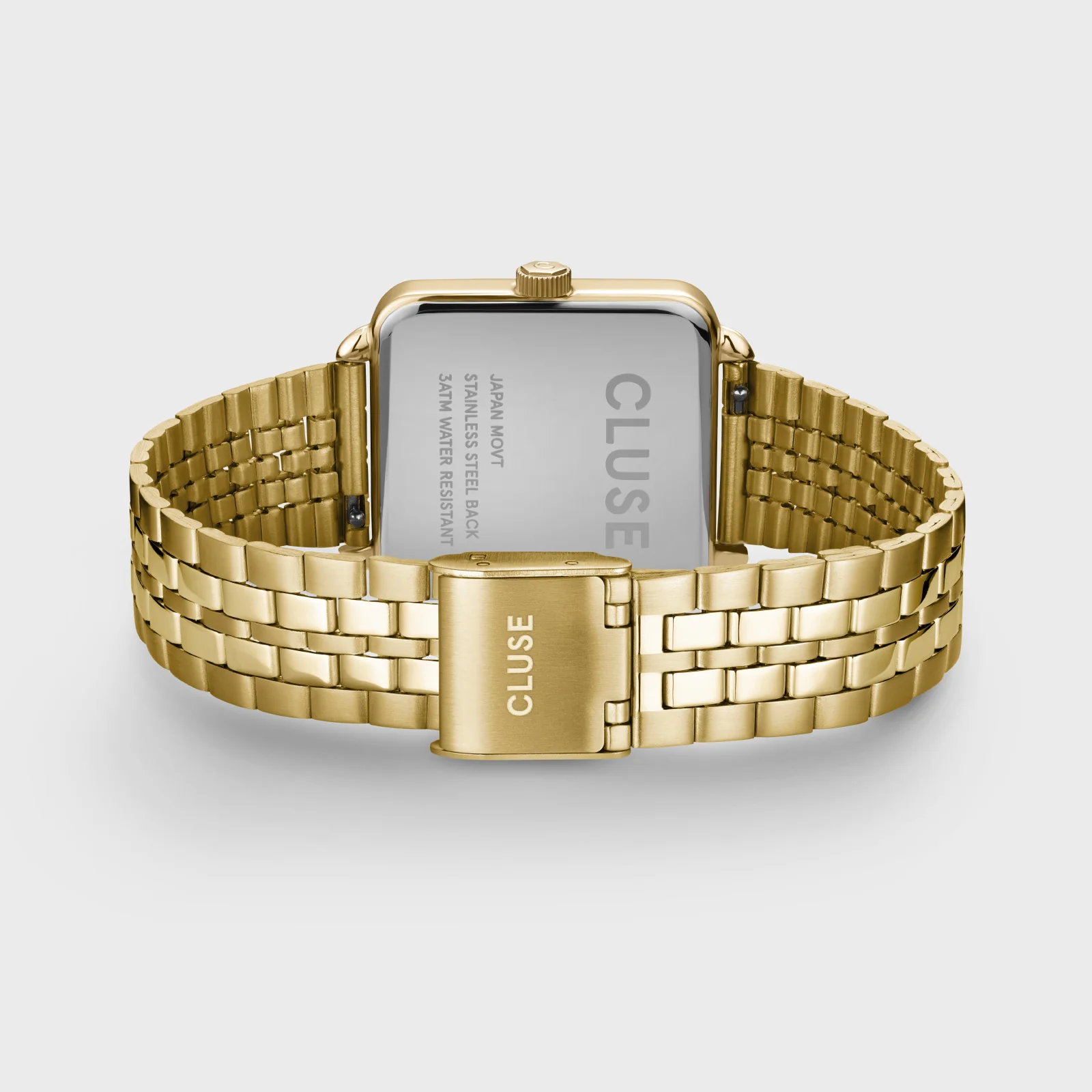 Gift Box La Tétragone Watch Steel, Black & Paperclip Chain Bracelet, Gold Colour - Image 5