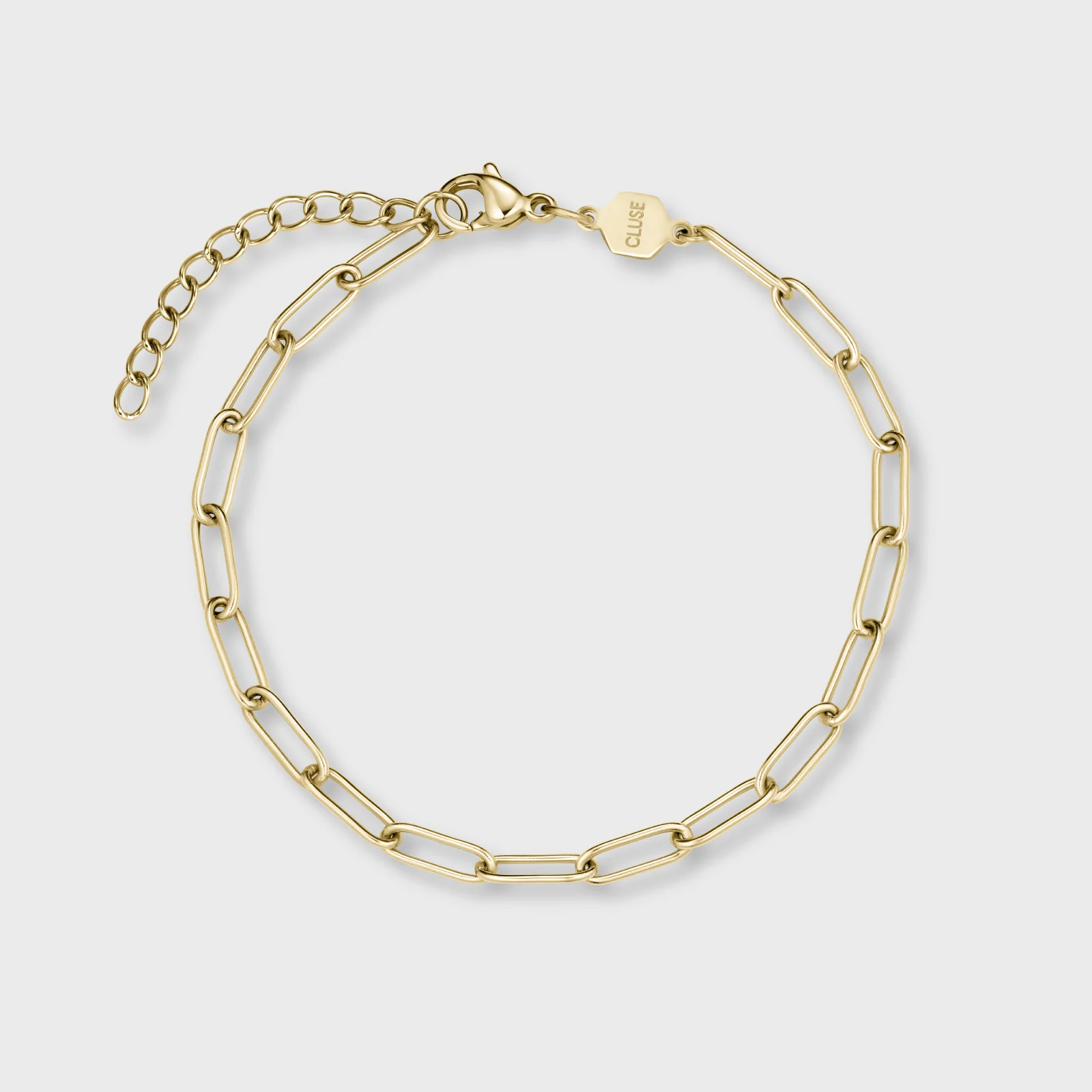 Gift Box La Tétragone Watch Steel, Black & Paperclip Chain Bracelet, Gold Colour - Image 6