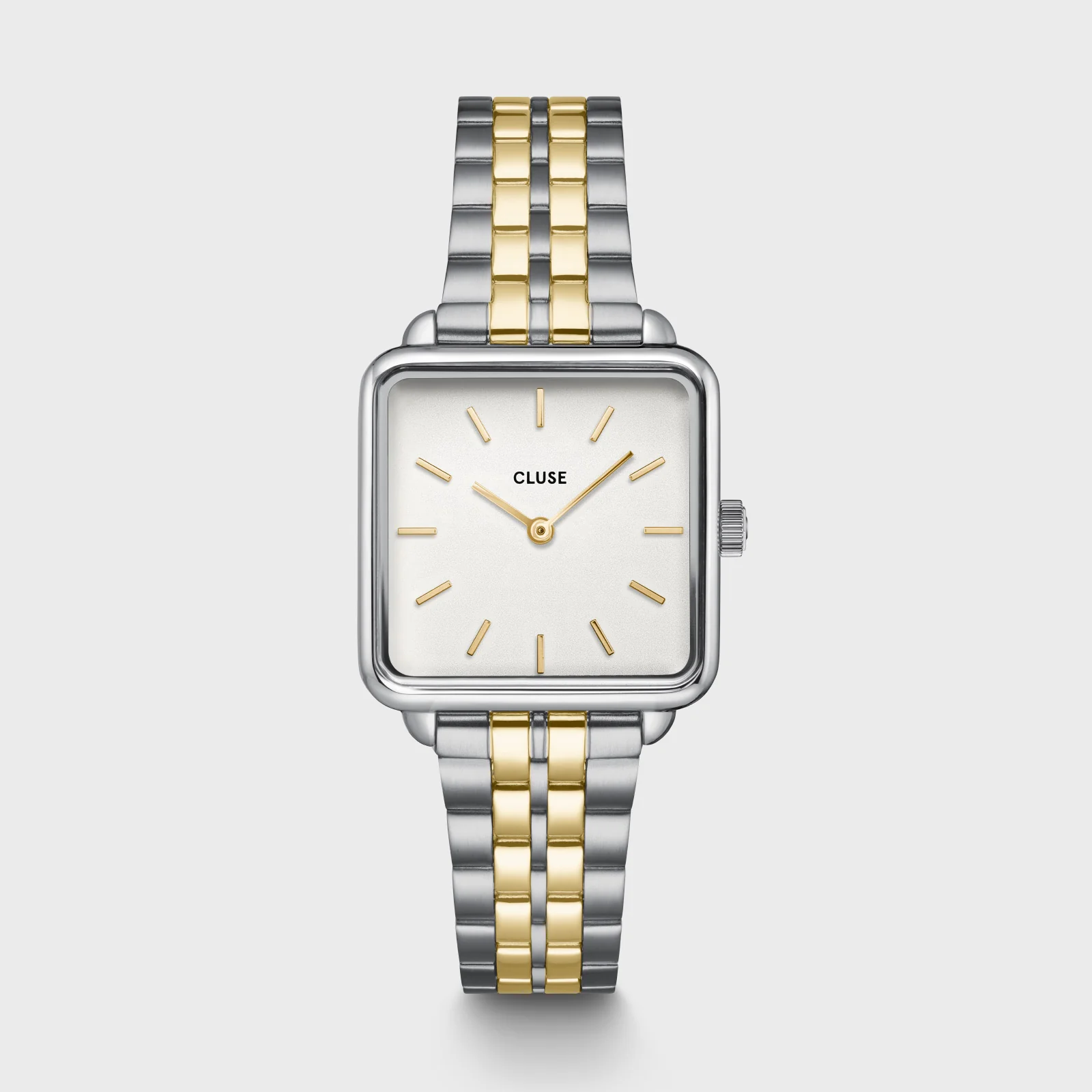 Gift Box La Tétragone Watch Steel, Two-Tone & Double Chain Bracelet, Silver Colour - Image 3