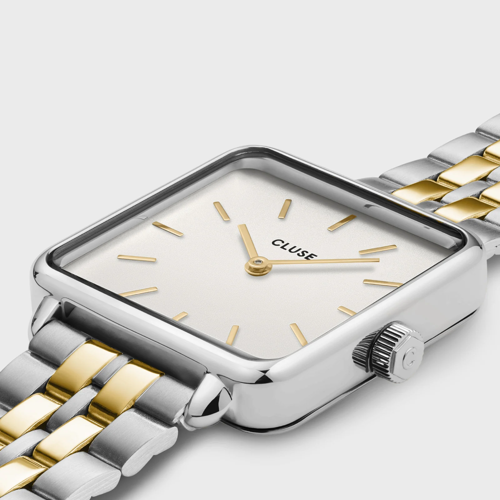 Gift Box La Tétragone Watch Steel, Two-Tone & Double Chain Bracelet, Silver Colour - Image 4