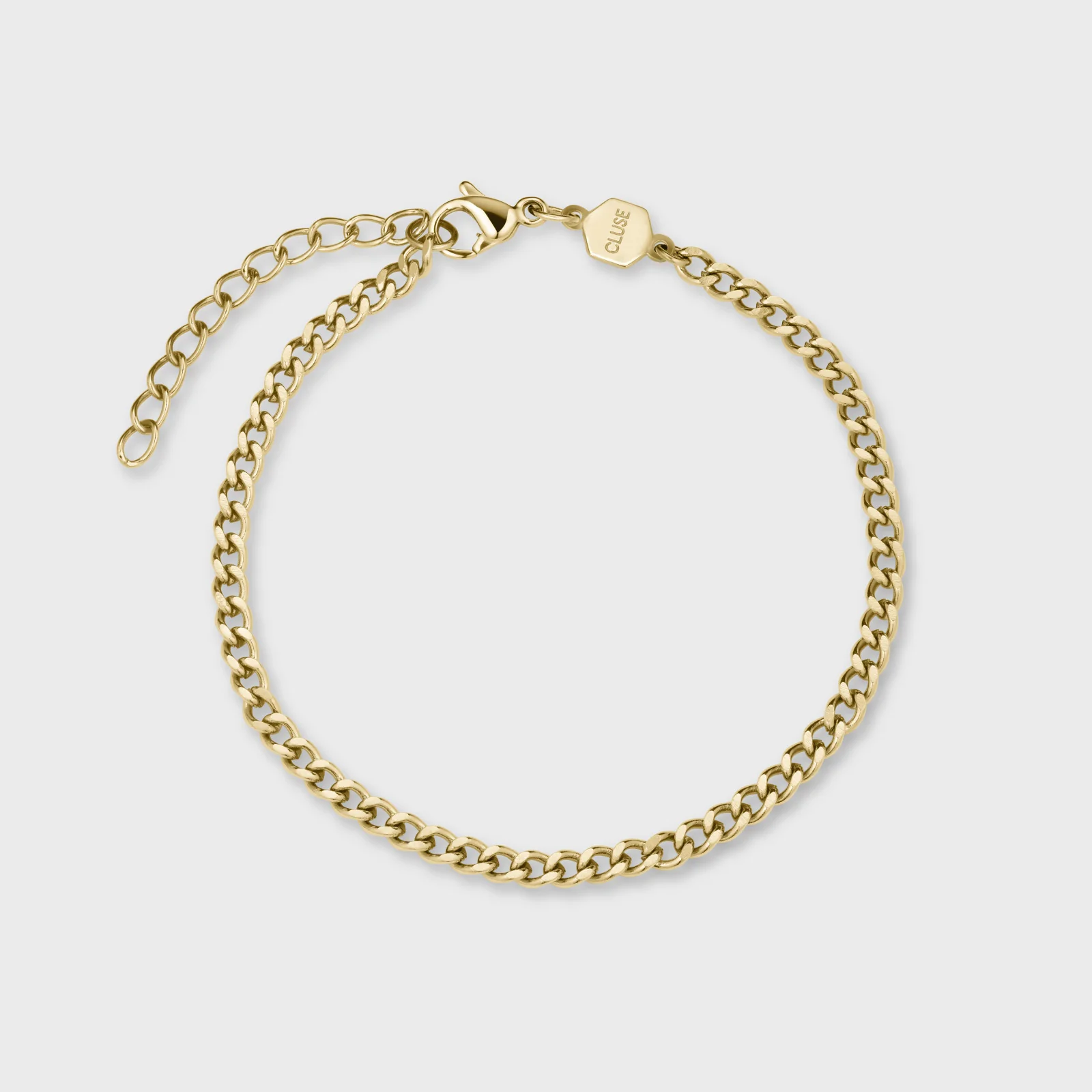 Gift Box La Tétragone Watch Steel, White Pearl & Curb Chain Bracelet, Gold Colour - Image 6