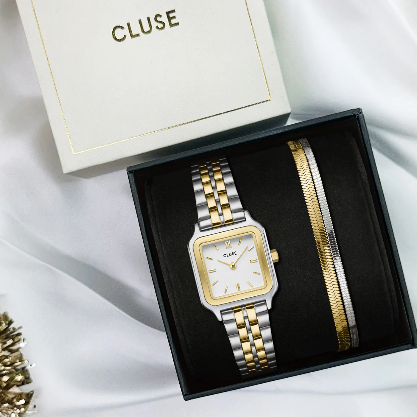 Gift Box Gracieuse Petite Watch Steel & Double Snake Bracelet, Two-Tone - Image 12