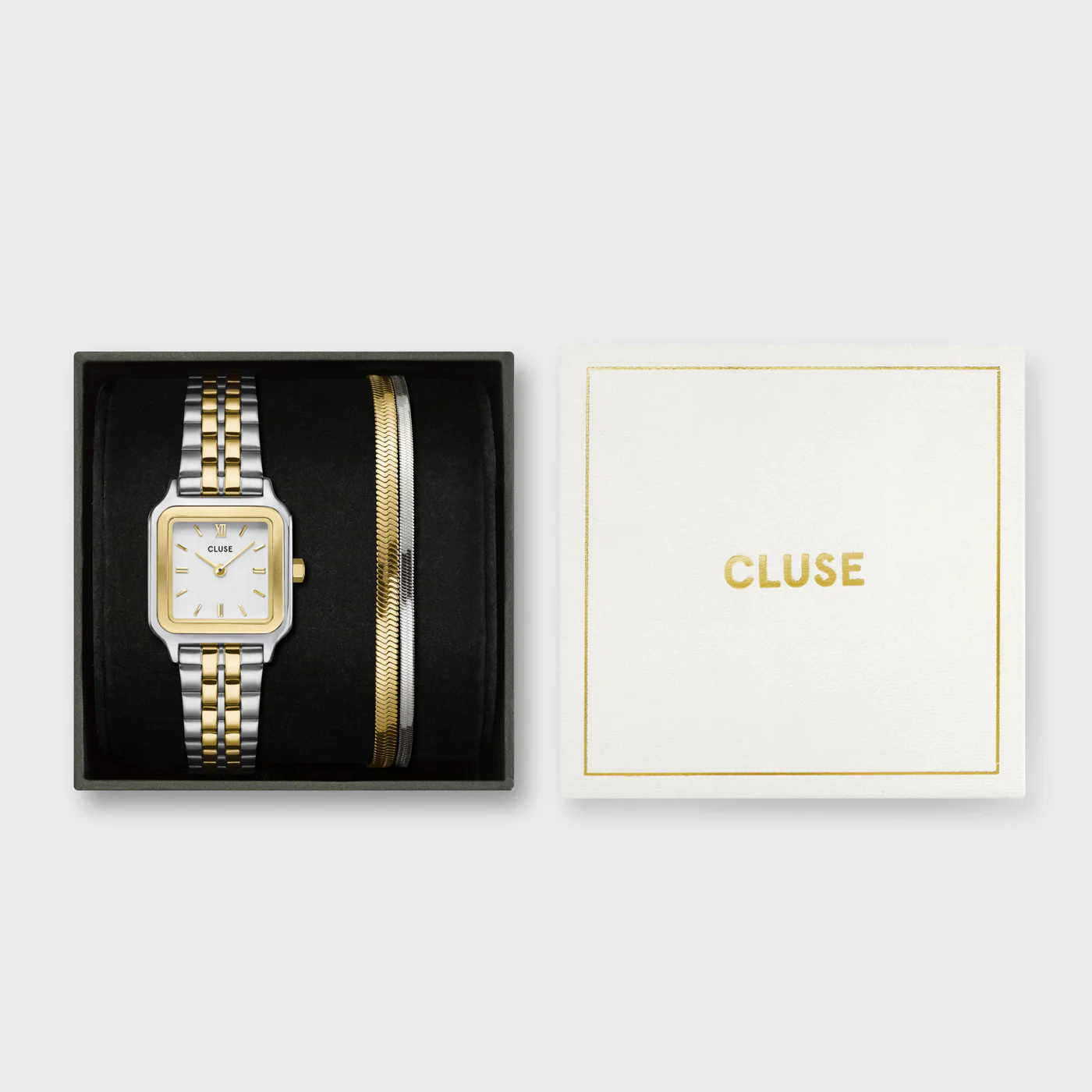 Gift Box Gracieuse Petite Watch Steel & Double Snake Bracelet, Two-Tone - Image 7