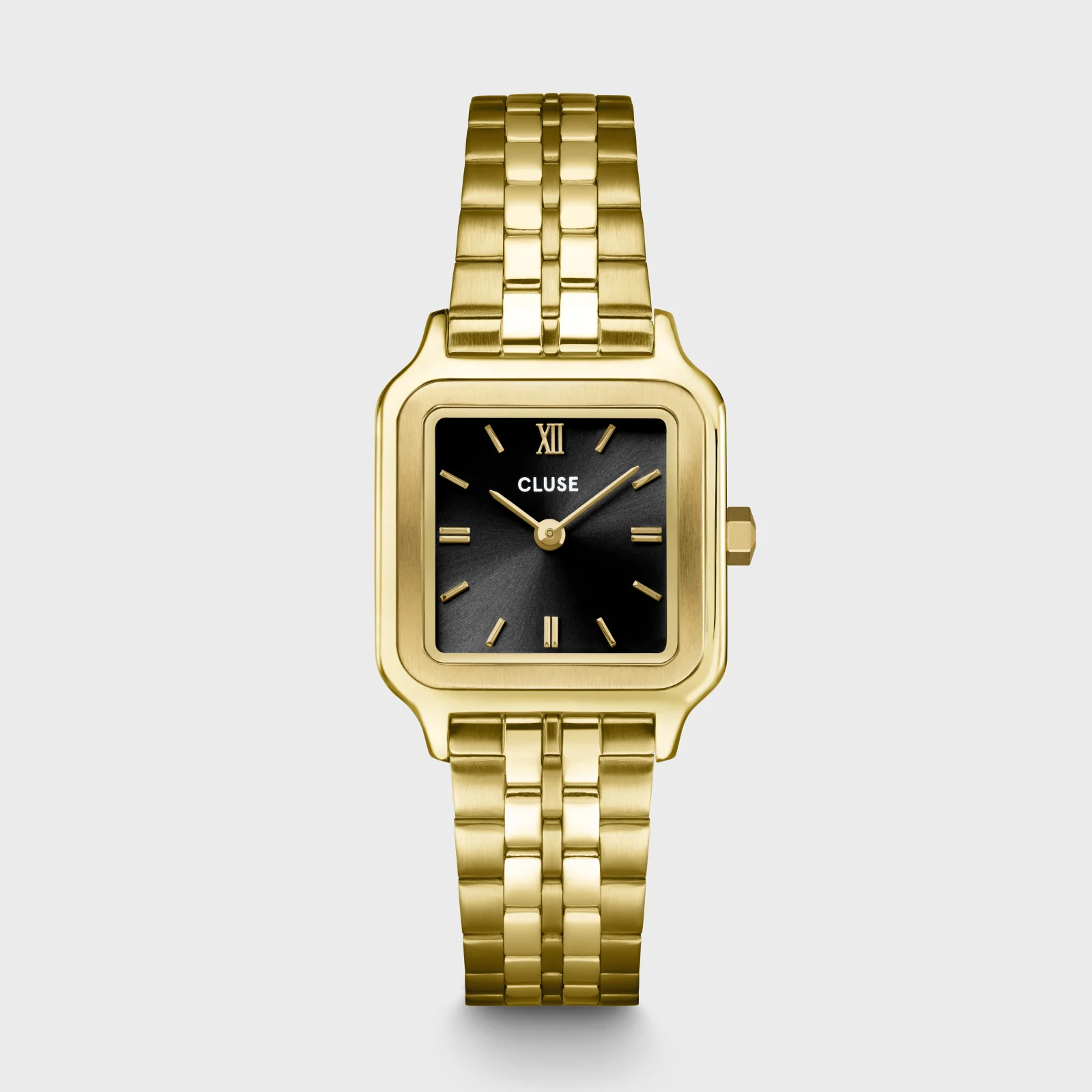 Gift Box Gracieuse Petite Watch Steel, Black & Twisted Snake Bracelet, Gold Colour - Image 3