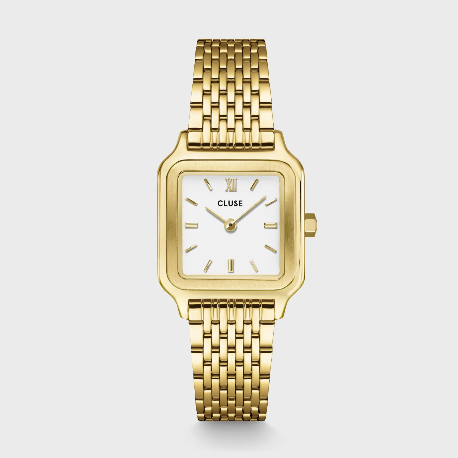Gift Box Gracieuse Petite Watch Steel, White & White Epoxy Bracelet, Gold Colour - Image 3