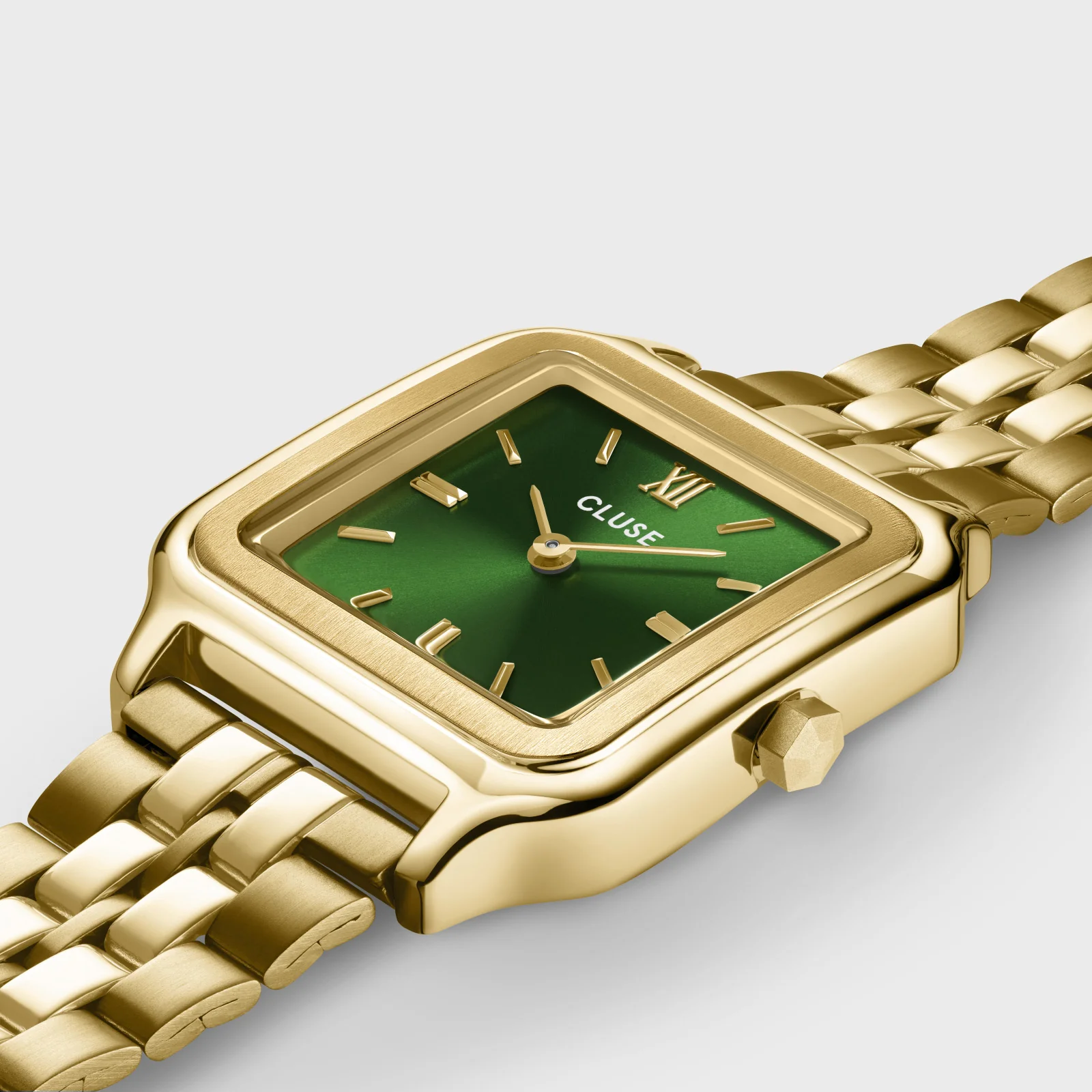 Gift Box Gracieuse Watch Steel Forest Green & Malachite Bracelet, Gold Colour - Image 4