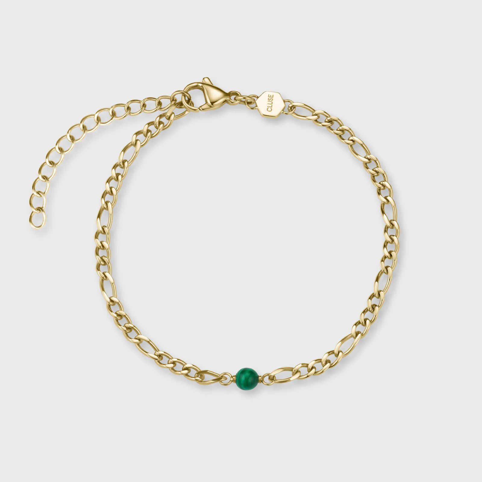 Gift Box Gracieuse Watch Steel Forest Green & Malachite Bracelet, Gold Colour - Image 6
