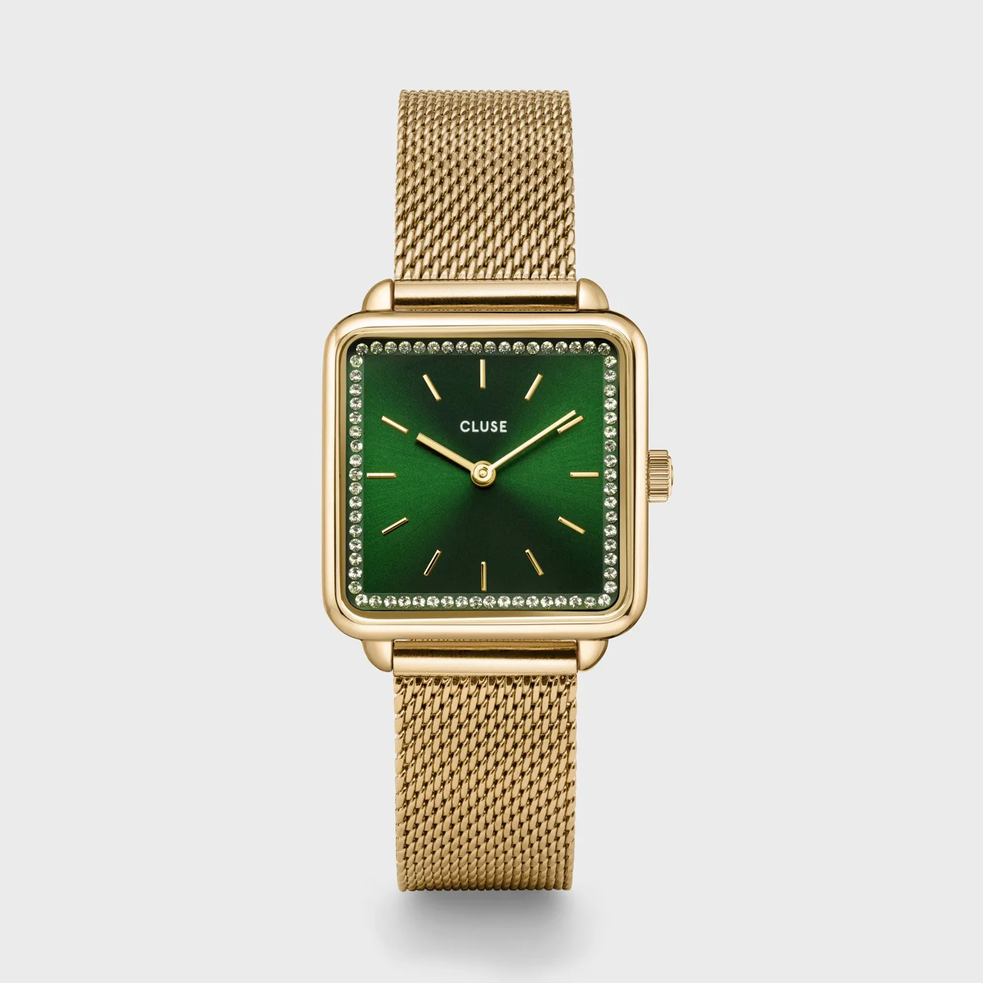 Gift Box La Tétragone Watch Mesh, Green & Malachite Bracelet, Gold Colour - Image 3